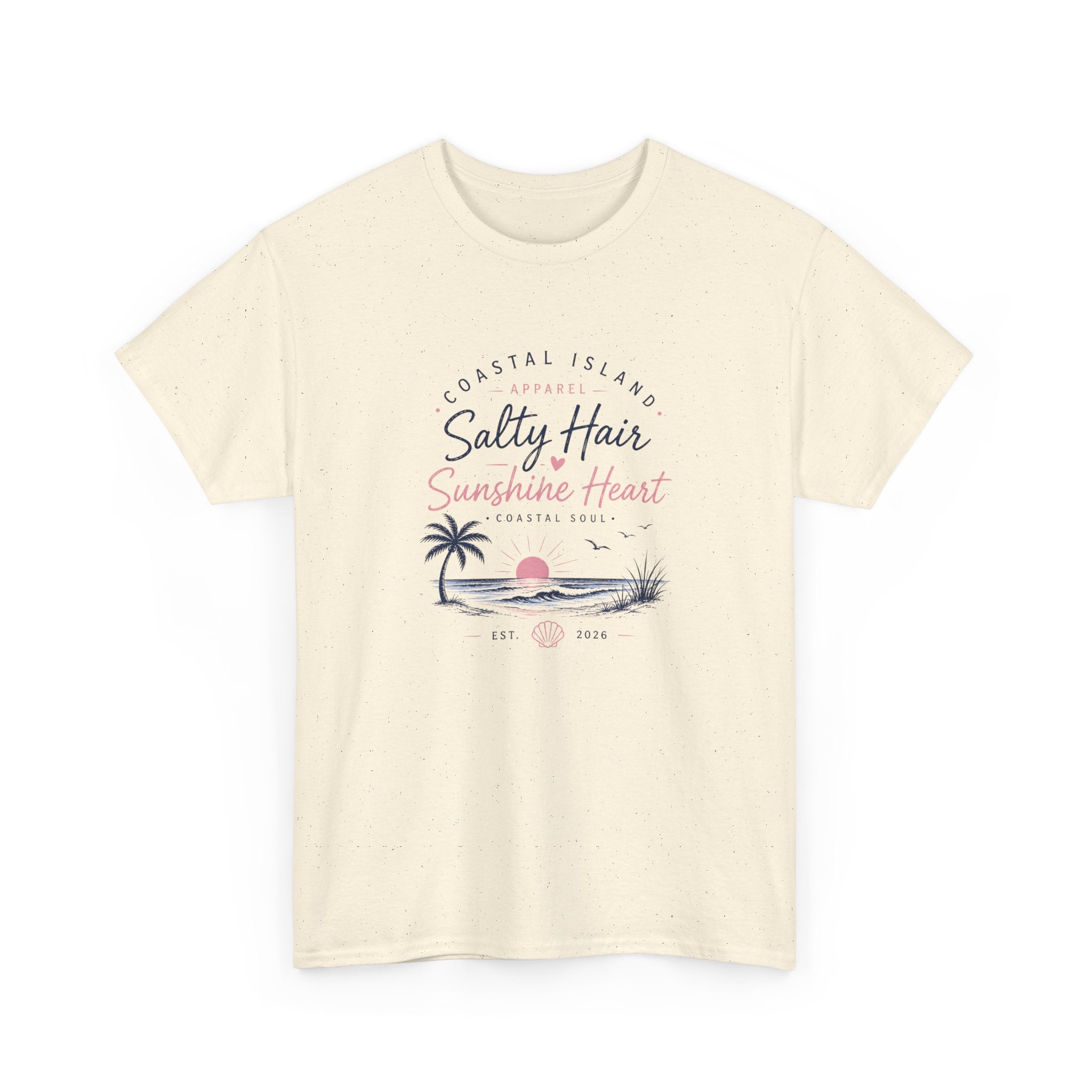 Coastal 'Salty Hair, Sunshine Heart' Women's Beach T‑Shirt