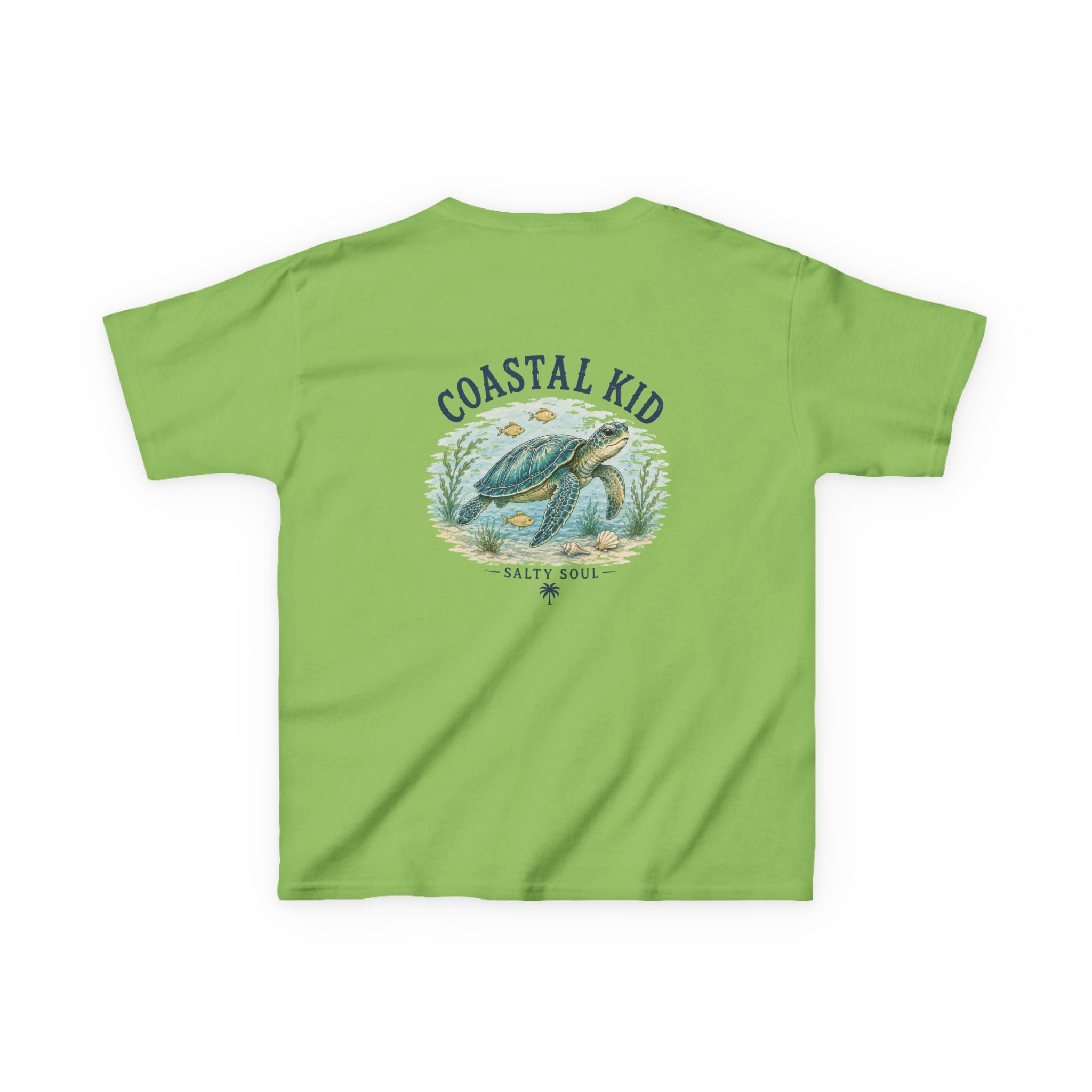 Coastal Kid Kids Tee — Vintage Sea Turtle Beach Shirt