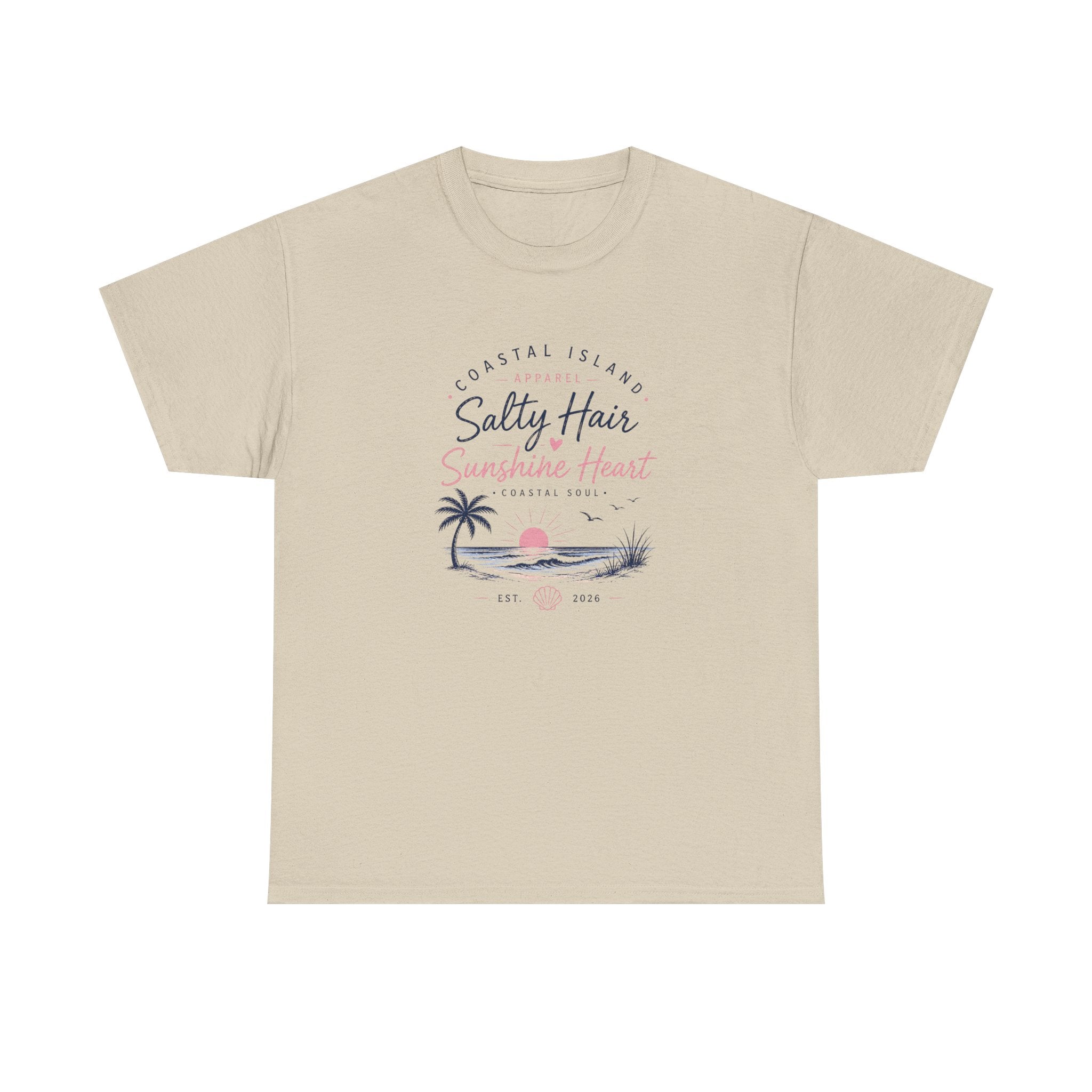 Coastal 'Salty Hair, Sunshine Heart' Women's Beach T‑Shirt