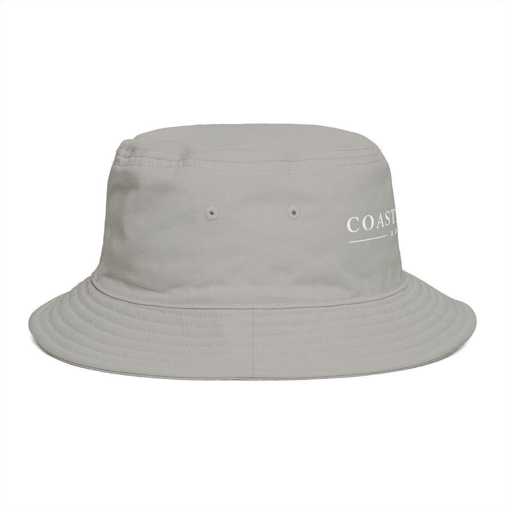 Coastal Island Apparel Bucket Hat - Brown Embroidered Beach Sun Hat