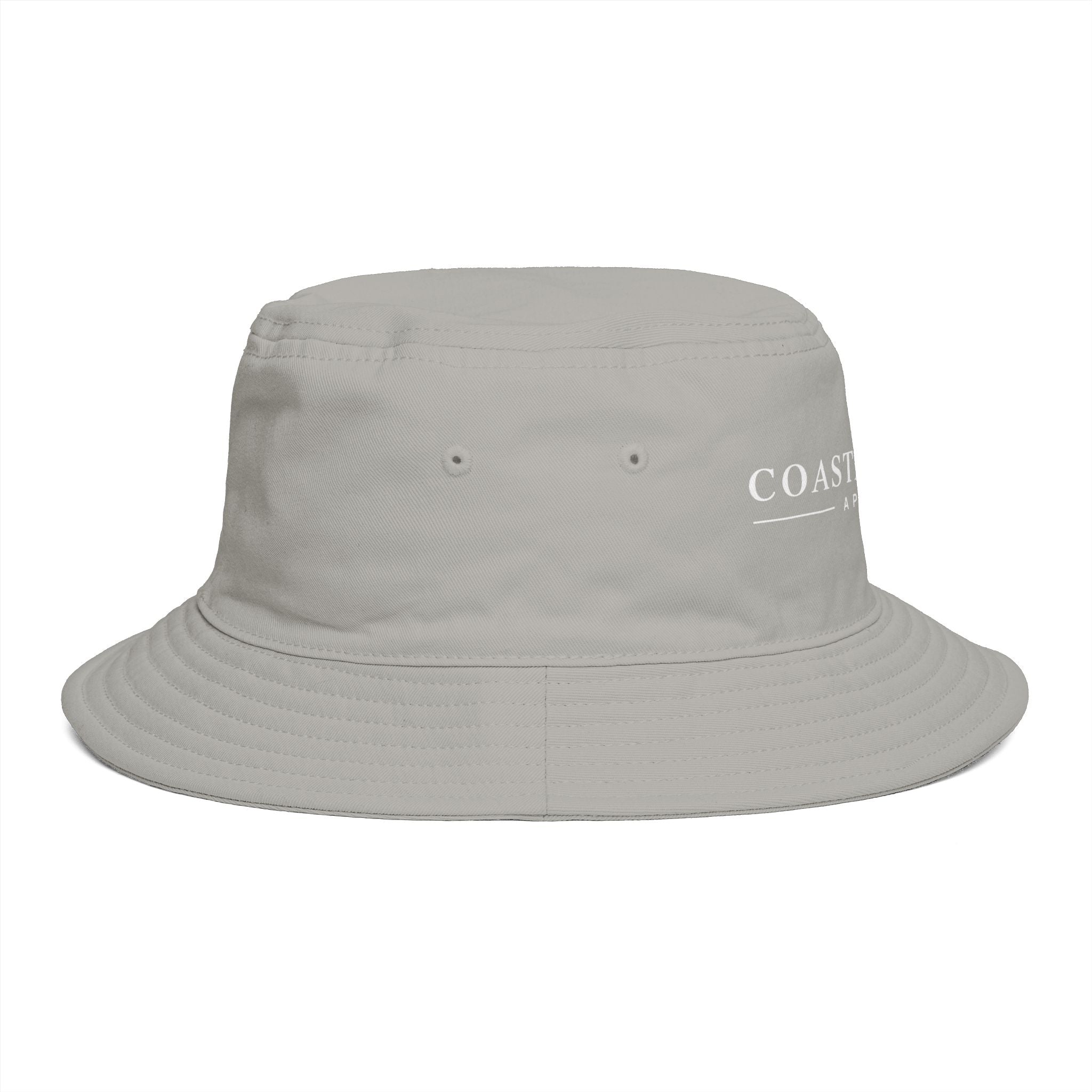 Coastal Island Apparel Bucket Hat - Brown Embroidered Beach Sun Hat