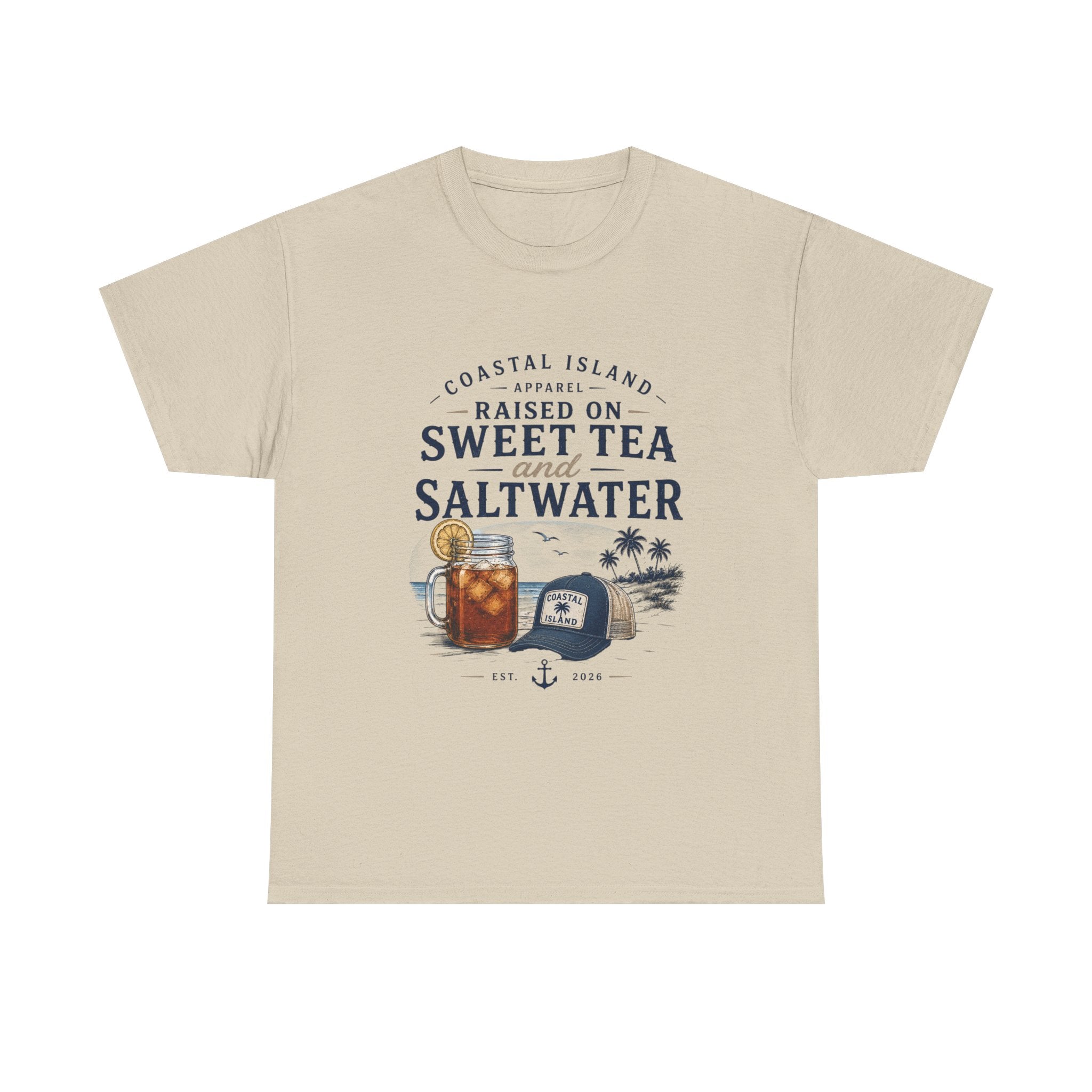 Raised on Sweet Tea and Saltwater T-Shirt — Coastal Island Tee