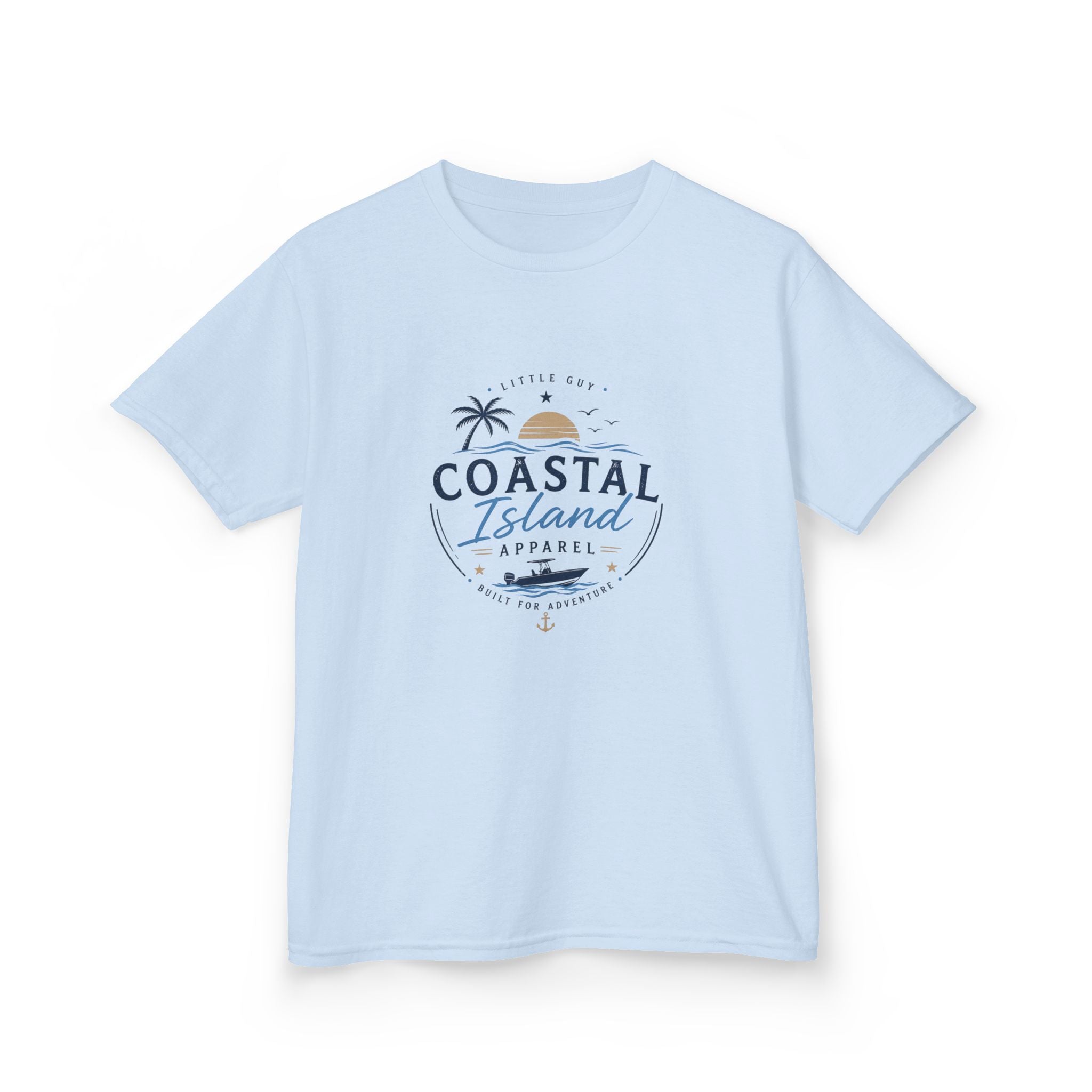 Kids Coastal Island T-Shirt — Beach Palm Tree Tee