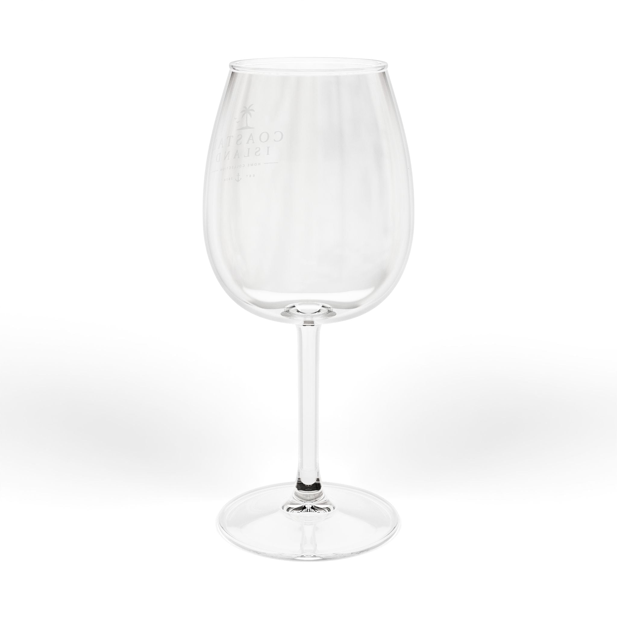 12 oz Coastal Island Stemmed Wine Glass – Elegant Clear Red & White Wine Glass
