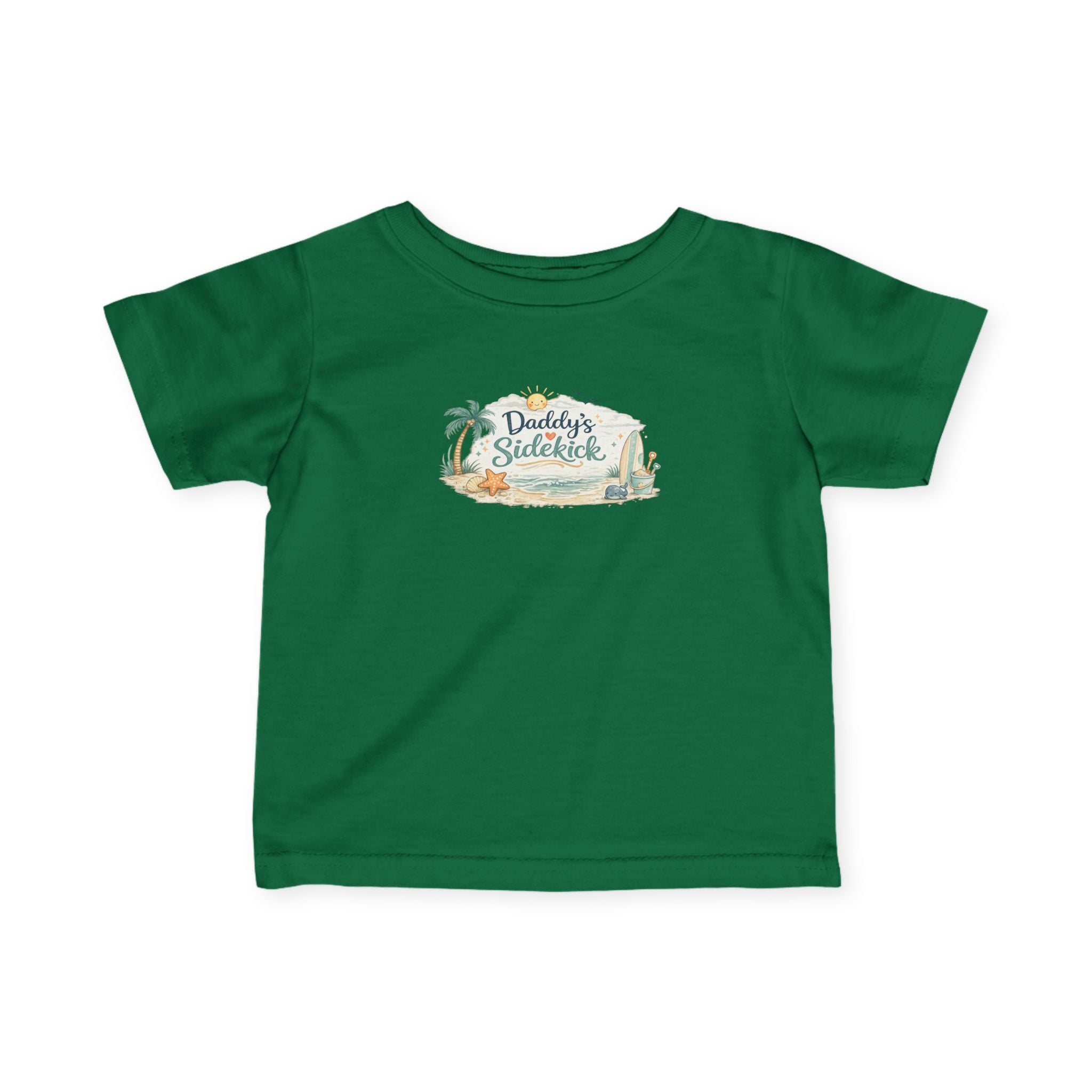 Infant Tee — "Daddy's Sidekick" Tropical Baby Shirt