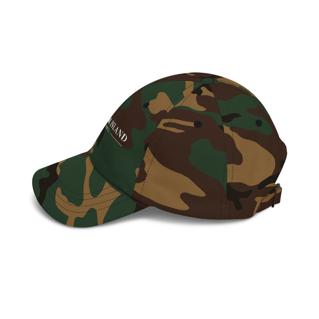 Coastal Island Apparel embroidered logo Dad Cap | white baseball hat