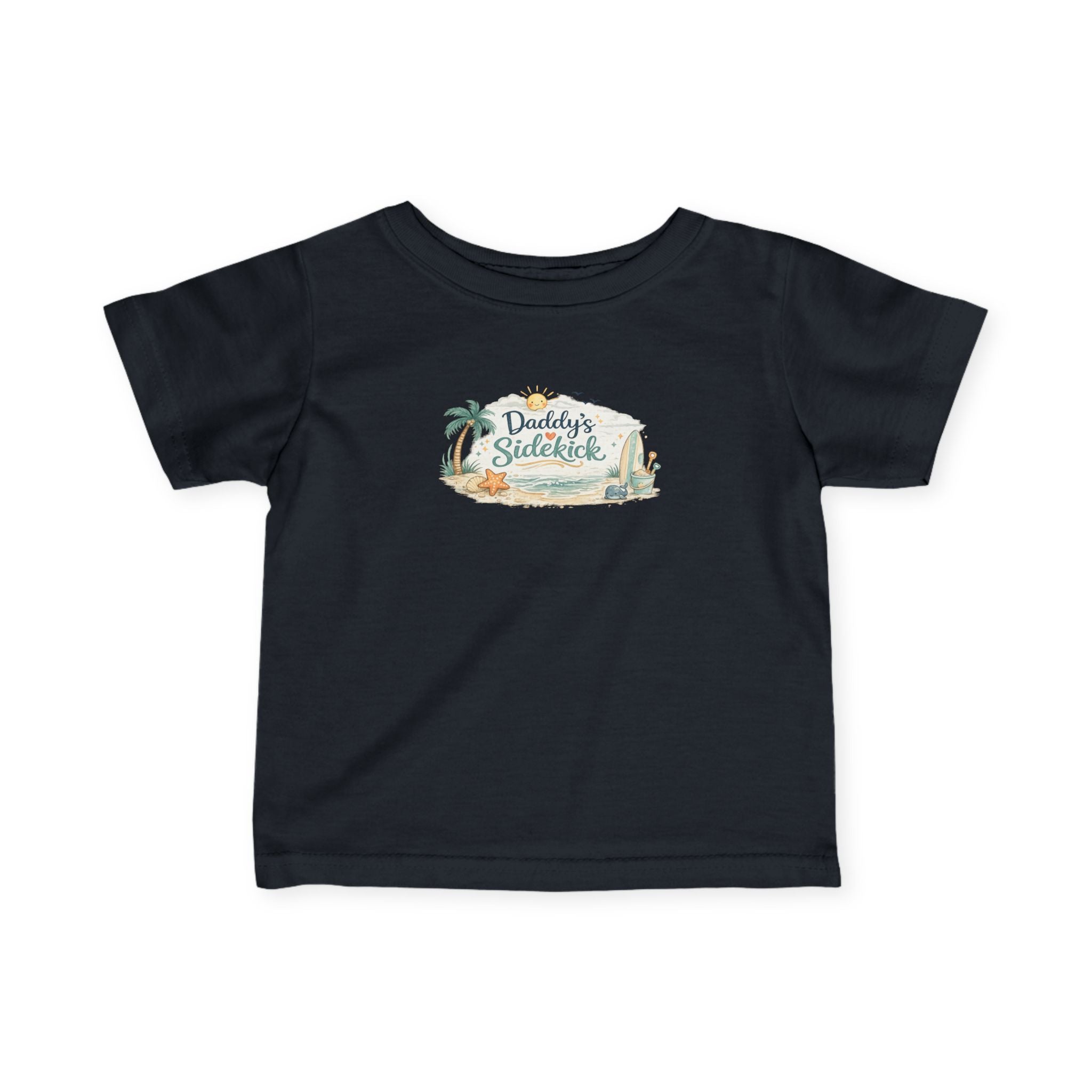 Infant Tee — "Daddy's Sidekick" Tropical Baby Shirt