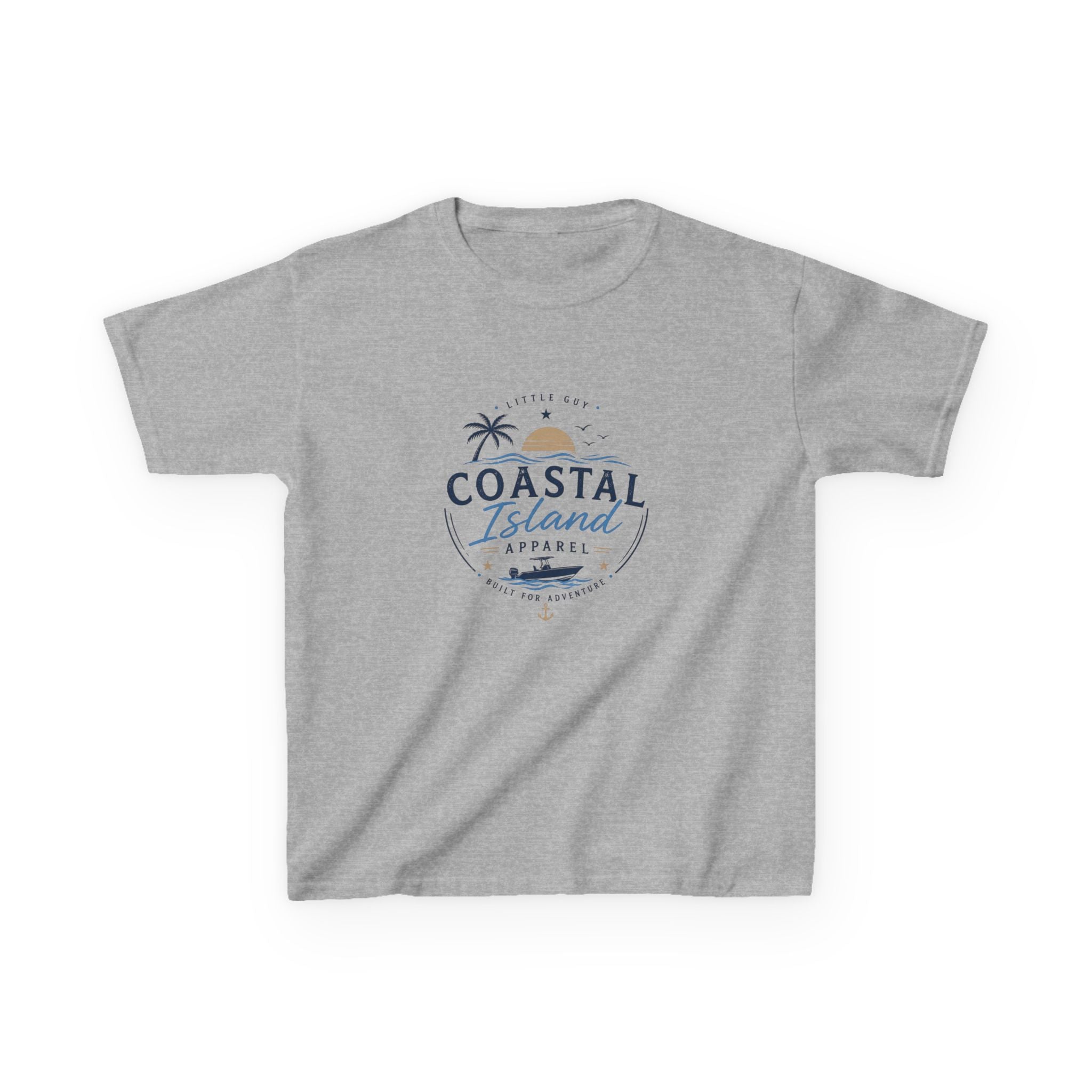Kids Coastal Island T-Shirt — Beach Palm Tree Tee