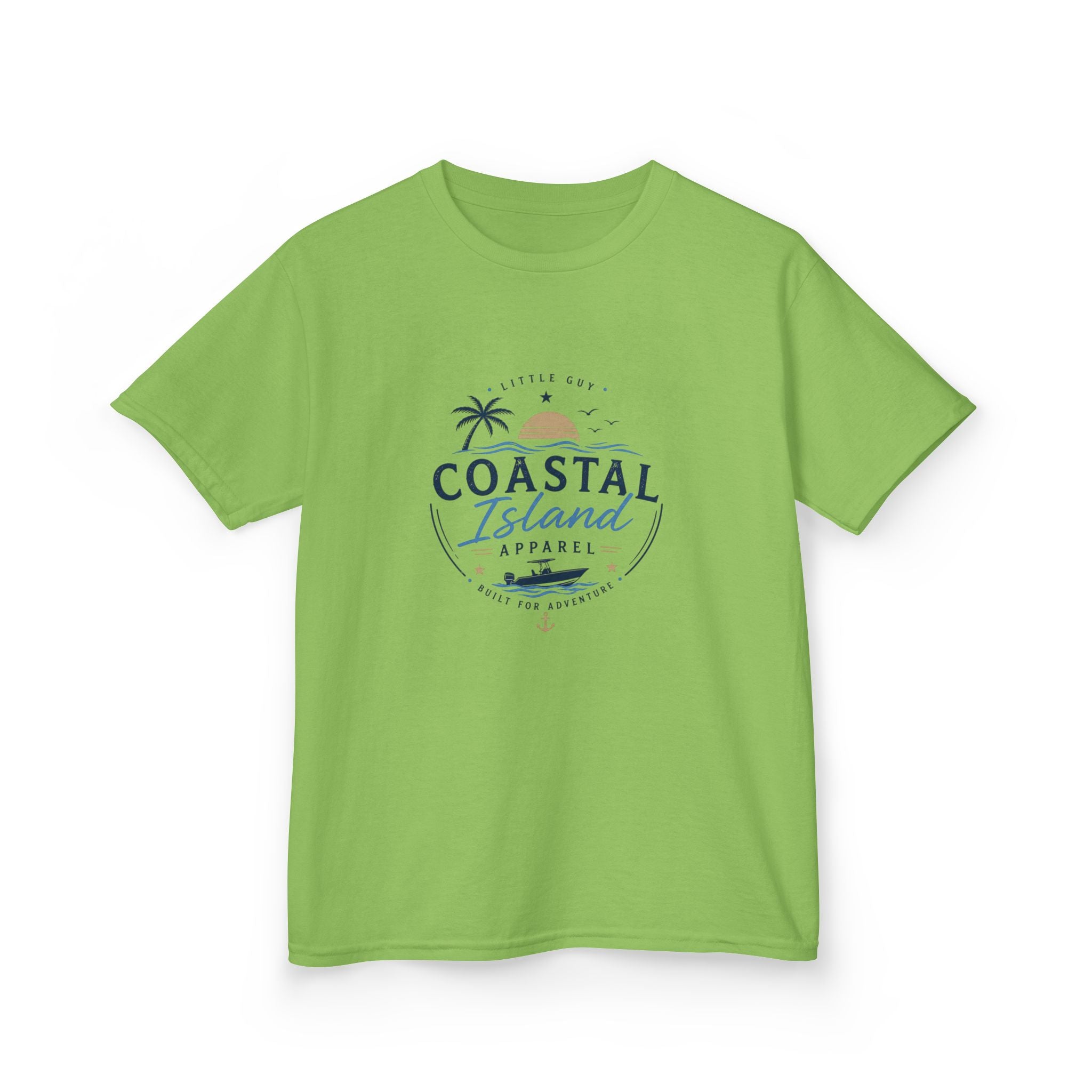Kids Coastal Island T-Shirt — Beach Palm Tree Tee