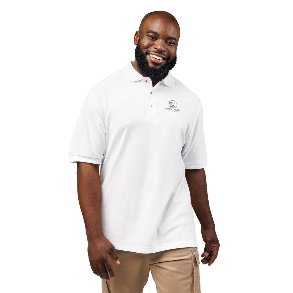 Embroidered Floral Polo Shirt — Subtle Chest Bloom Logo