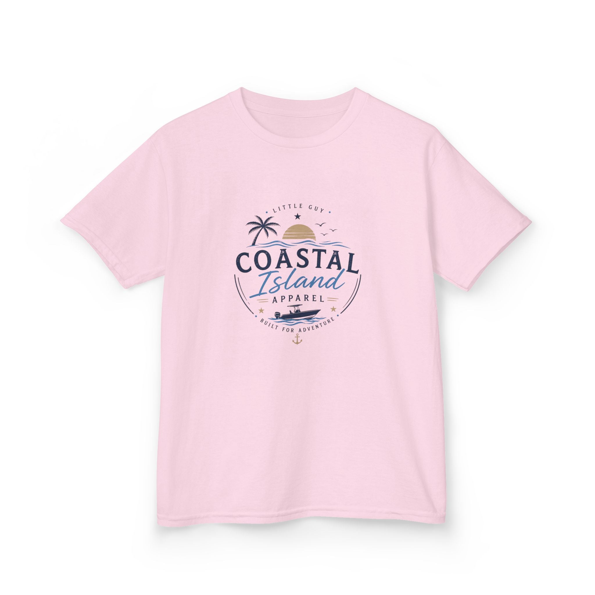 Kids Coastal Island T-Shirt — Beach Palm Tree Tee
