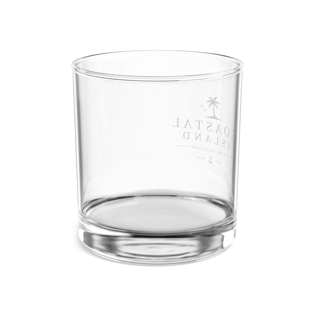 Coastal Island 10oz Rocks Glass — Palm Tree Logo Whiskey Tumbler