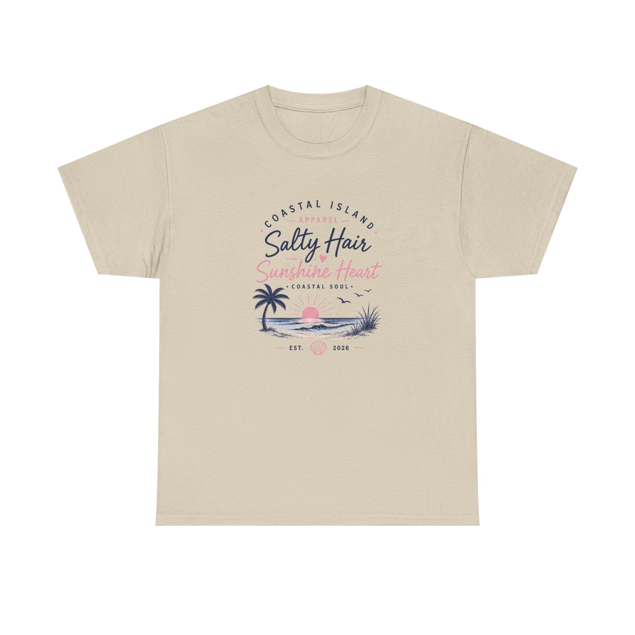 Coastal 'Salty Hair, Sunshine Heart' Women's Beach T‑Shirt