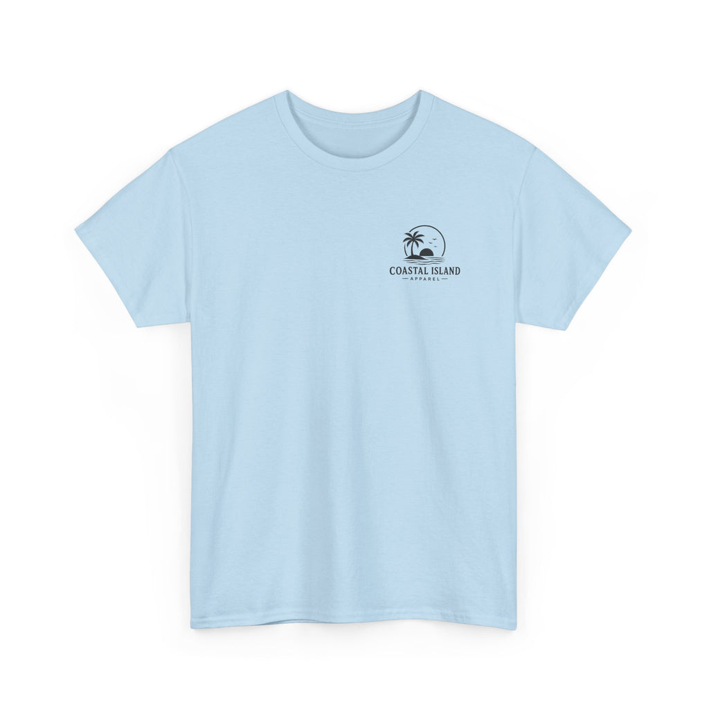 Coastal Island Tee — Vintage Sunset Palm Graphic T-Shirt