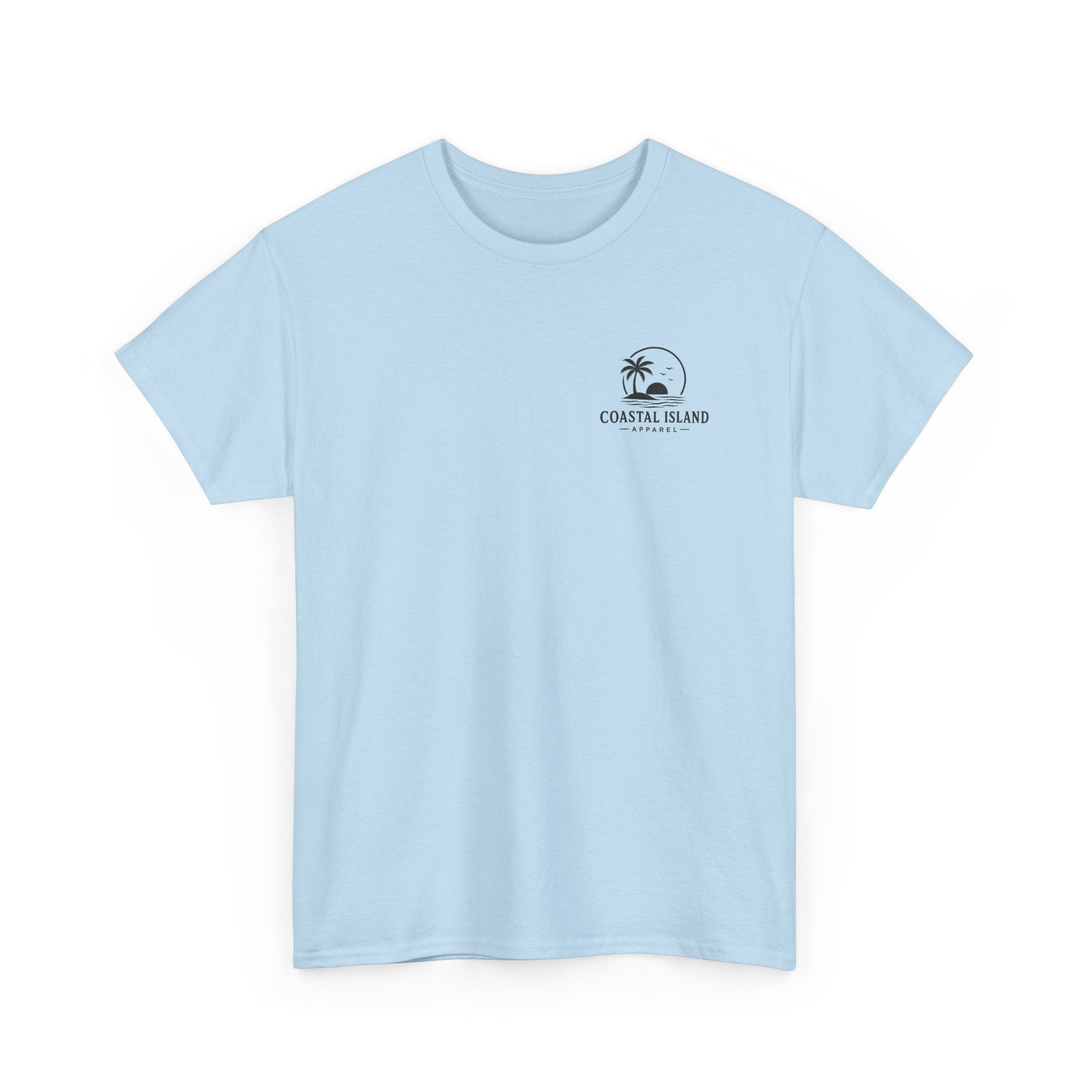 Coastal Island Tee — Vintage Sunset Palm Graphic T-Shirt