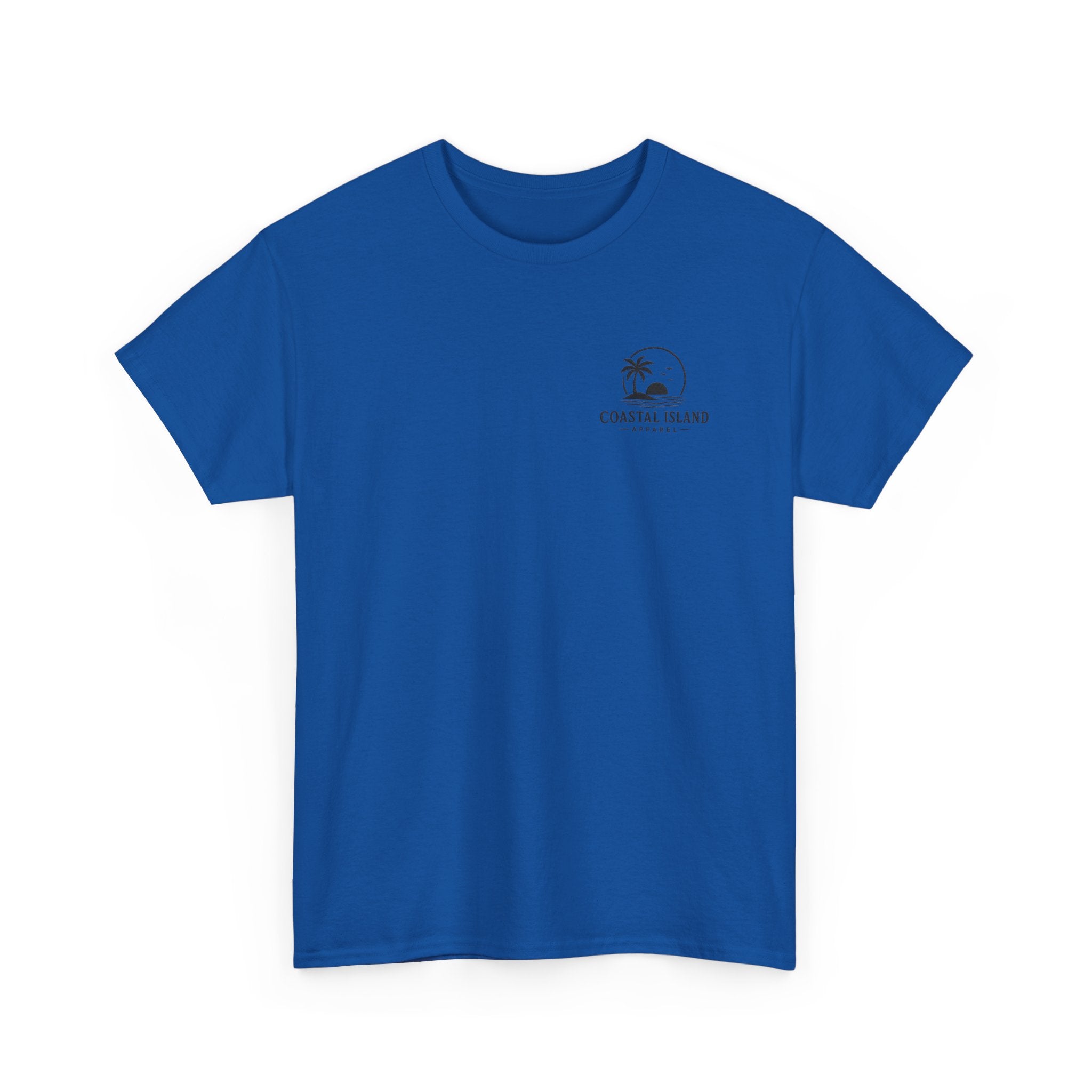 Coastal Island Tee — Vintage Sunset Palm Graphic T-Shirt