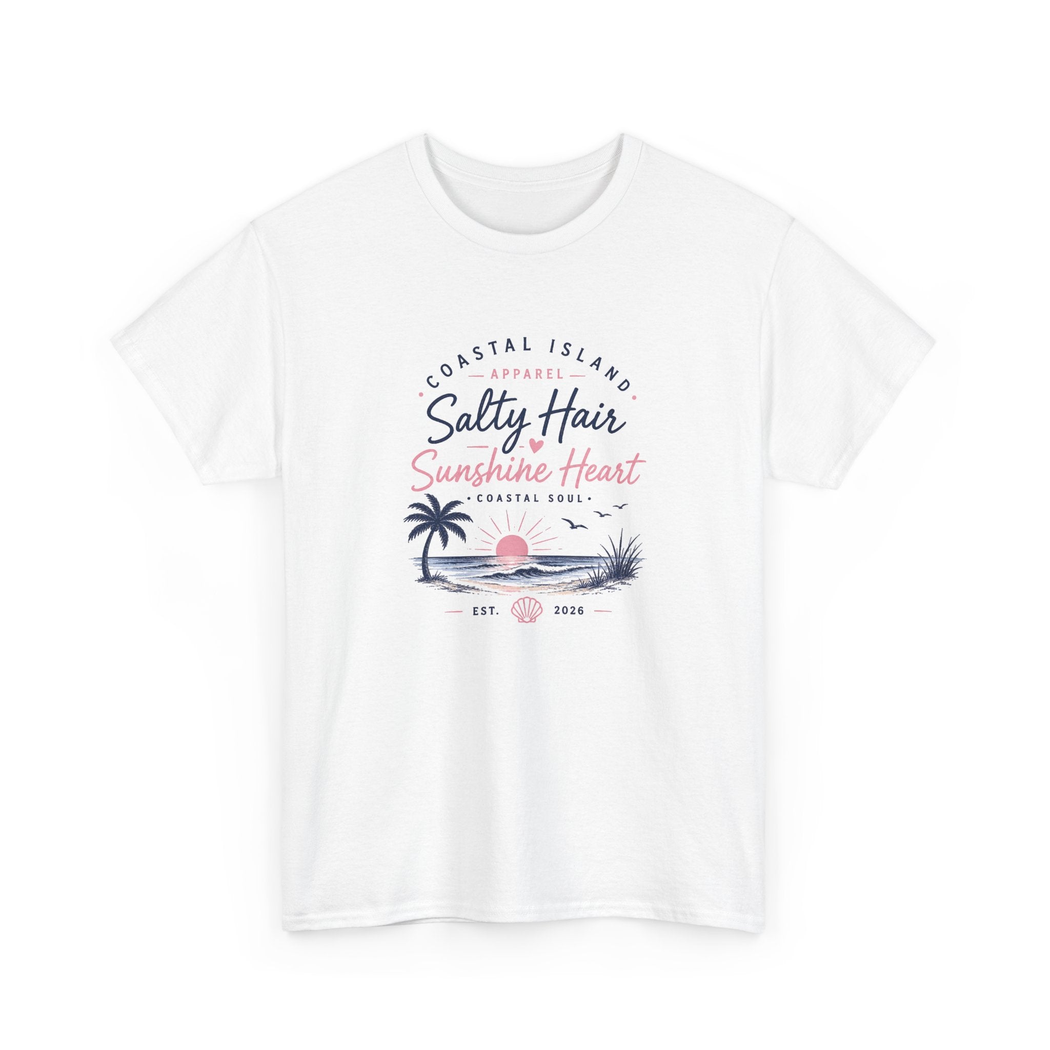 Coastal 'Salty Hair, Sunshine Heart' Women's Beach T‑Shirt