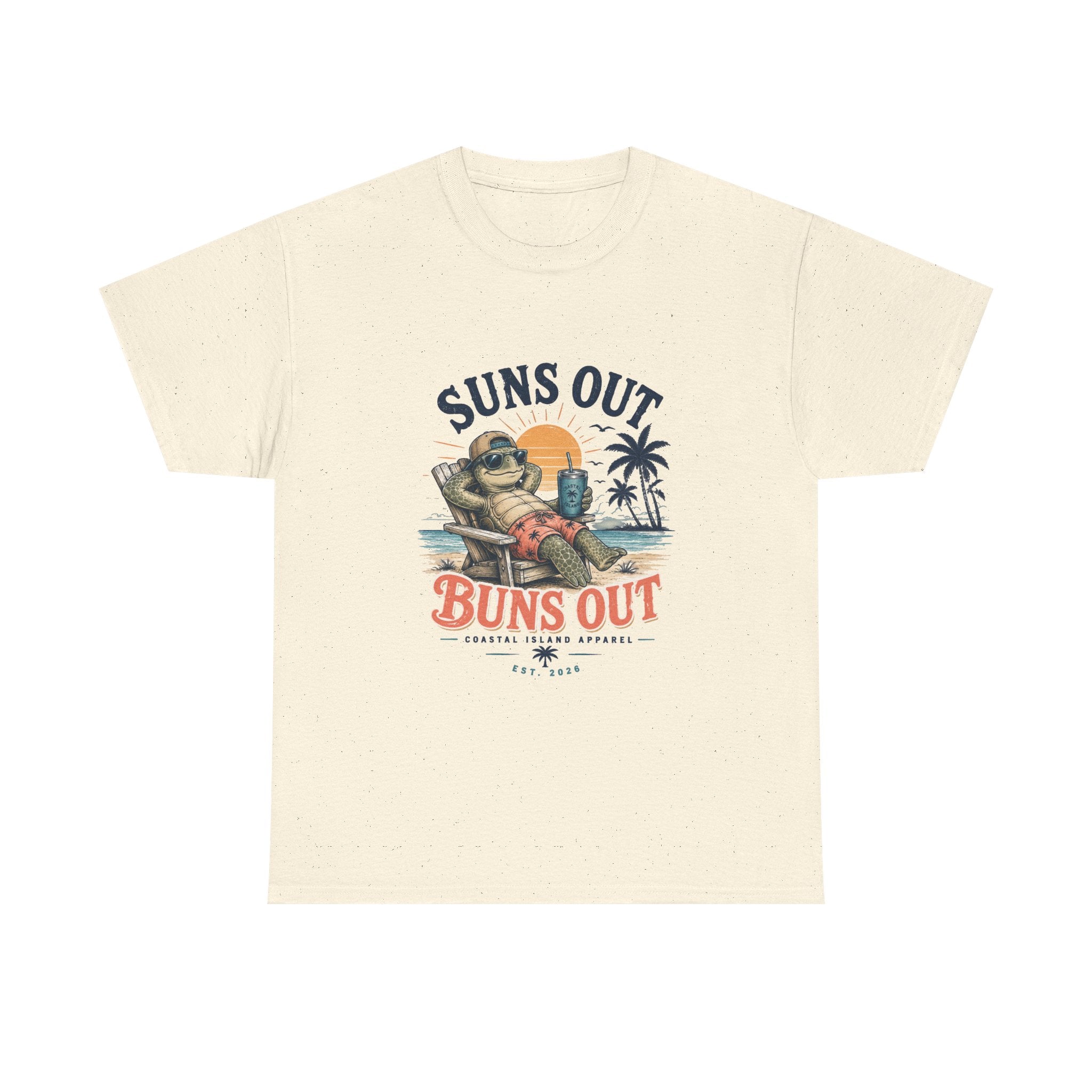 T-Shirt — "Suns Out Buns Out" Beach Graphic Tee