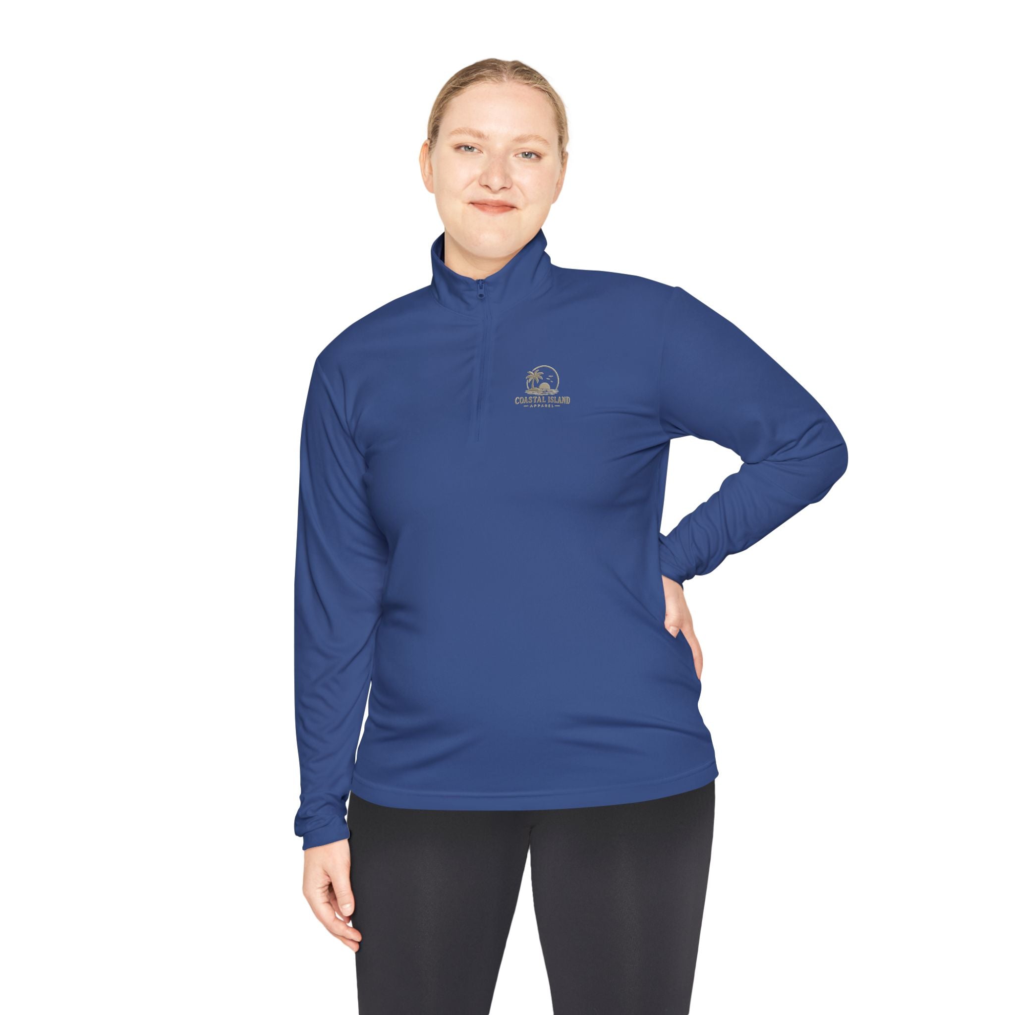 Retro Camper Logo Quarter-Zip Pullover | Small Chest Emblem