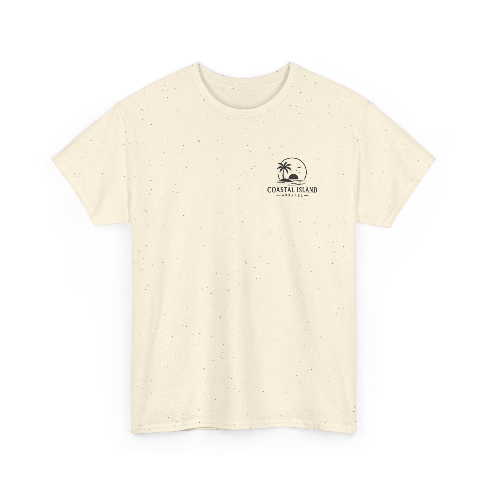 Coastal Island Sunset Tee — Beach Palm Tree Graphic T-Shirt