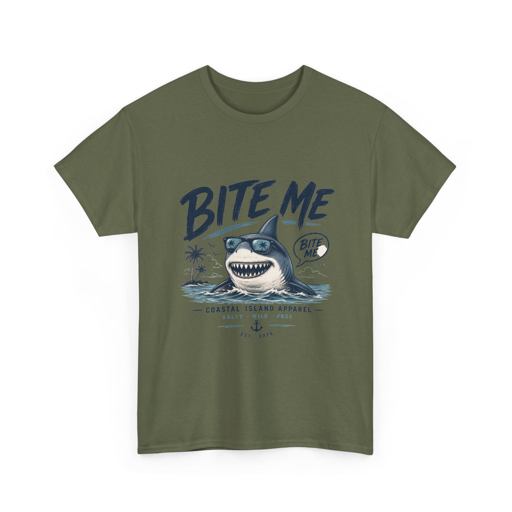 Bite Me Shark Tee — Coastal Island Graphic T-Shirt