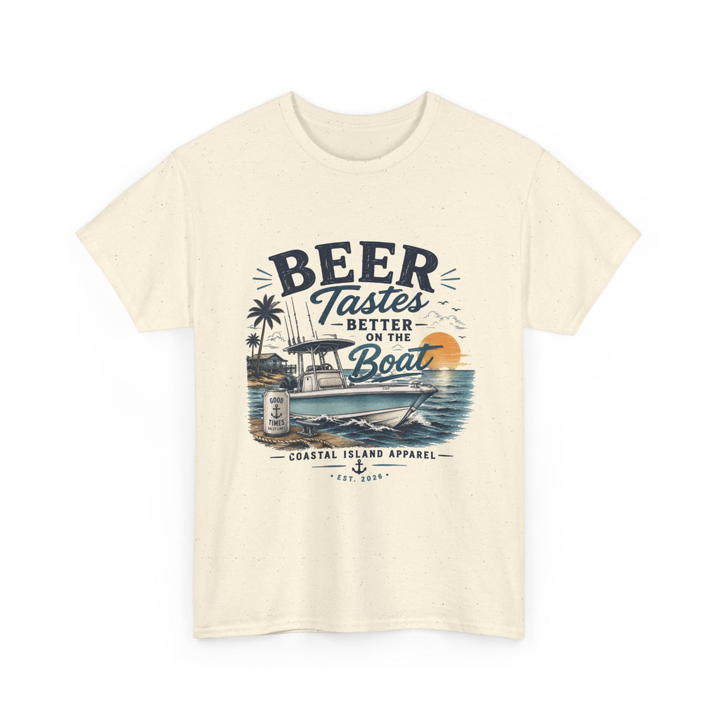 Beer Tastes Better on the Boat T-Shirt — Coastal Fishing Boating Tee
