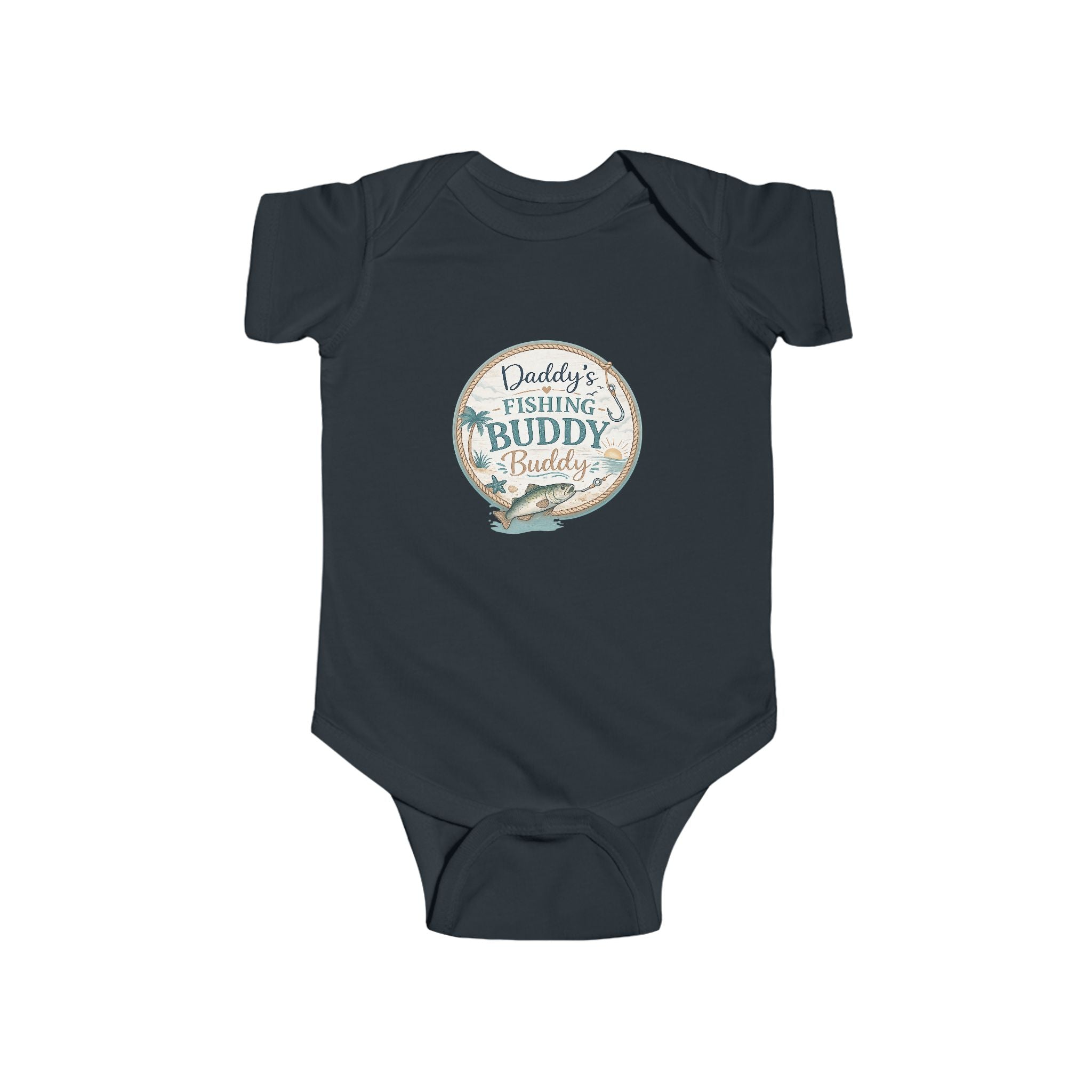 Baby Bodysuit — "Daddy's Fishing Buddy" Nautical Infant Onesie