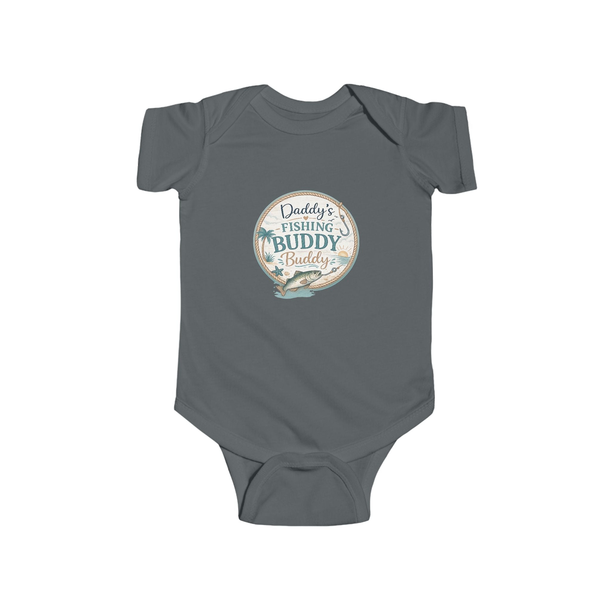 Baby Bodysuit — "Daddy's Fishing Buddy" Nautical Infant Onesie