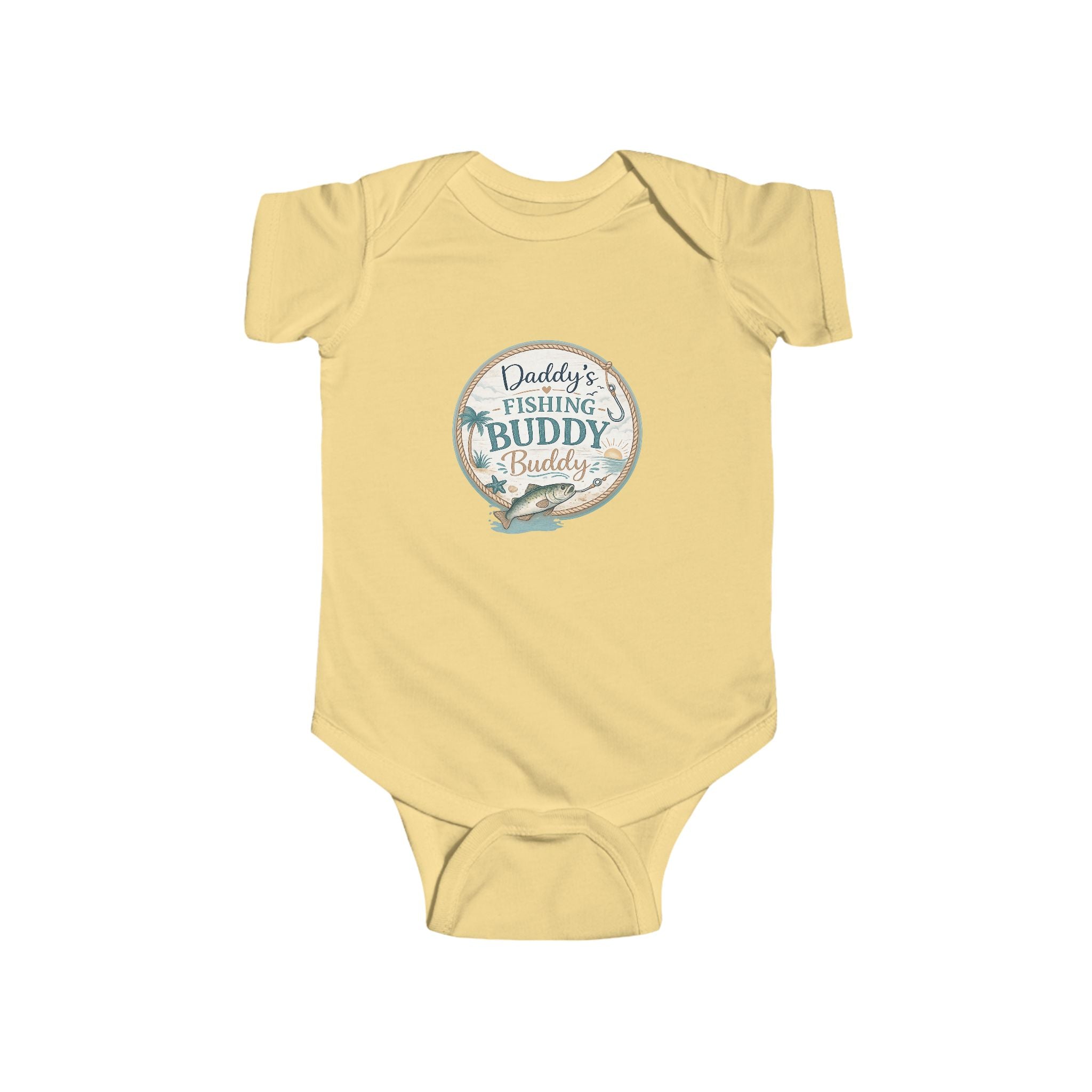 Baby Bodysuit — "Daddy's Fishing Buddy" Nautical Infant Onesie