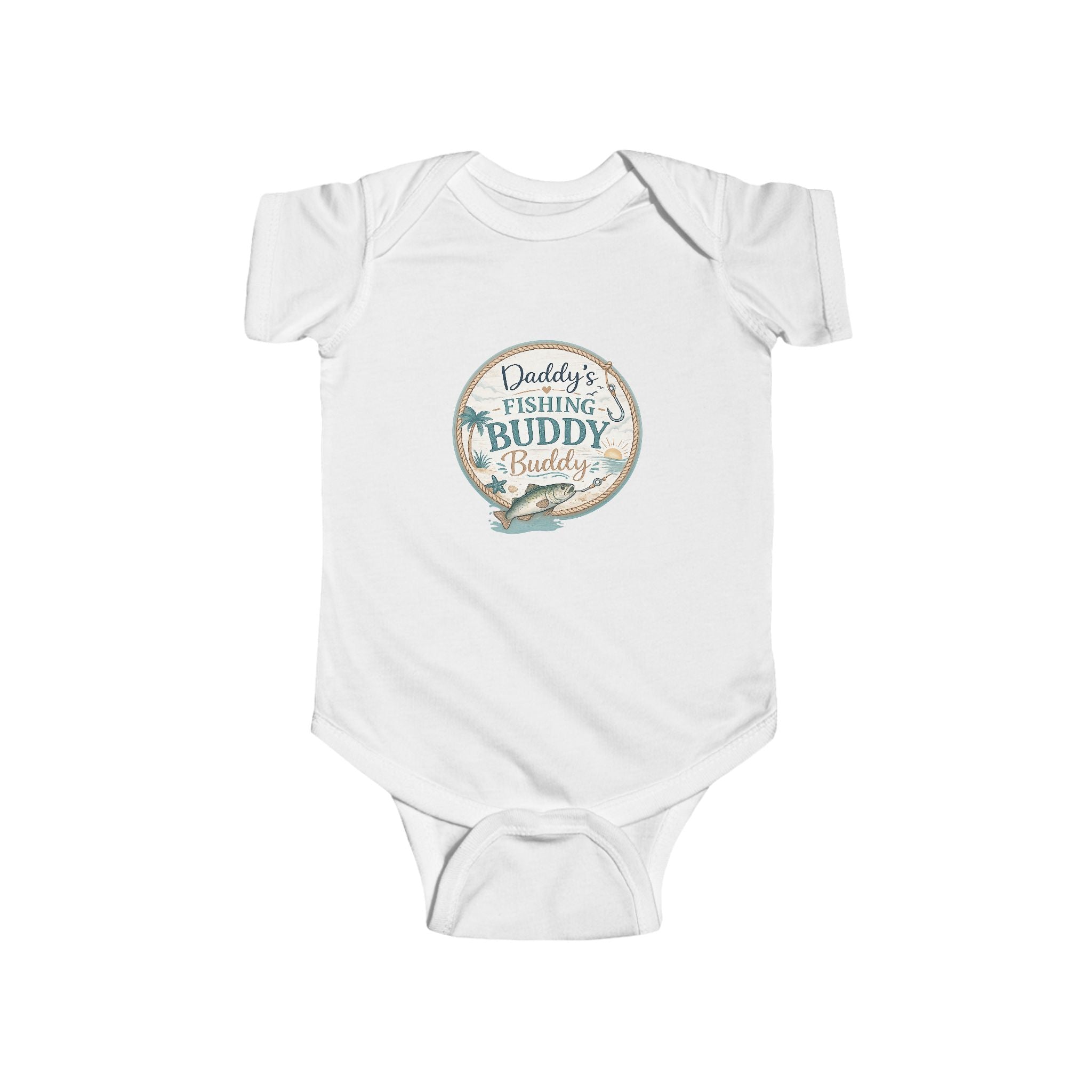 Baby Bodysuit — "Daddy's Fishing Buddy" Nautical Infant Onesie