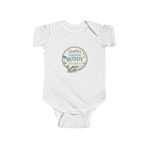 Baby Bodysuit — "Daddy's Fishing Buddy" Nautical Infant Onesie