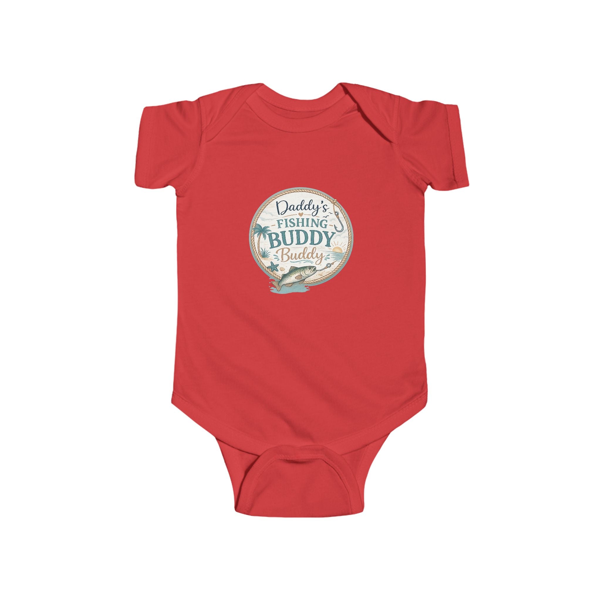 Baby Bodysuit — "Daddy's Fishing Buddy" Nautical Infant Onesie