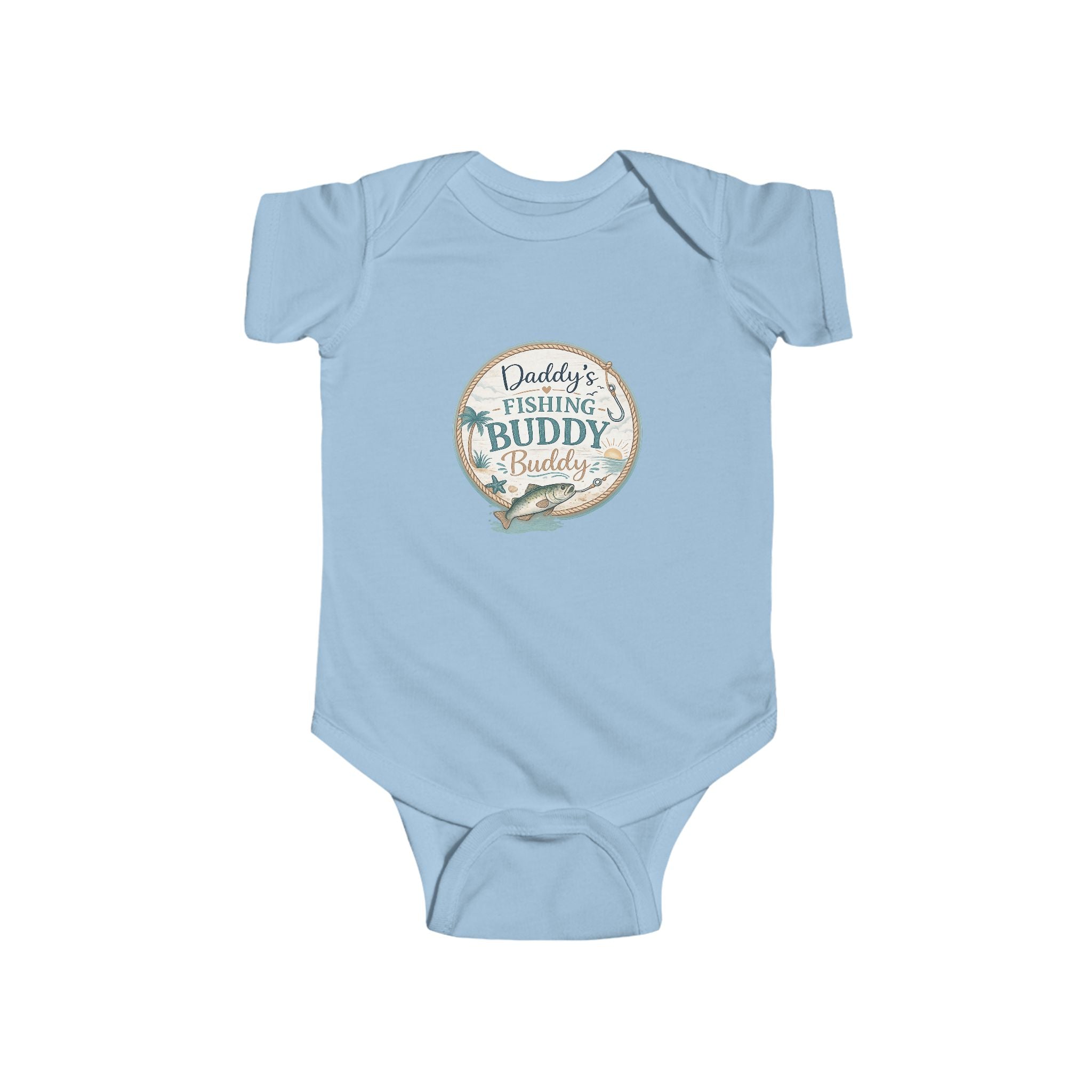 Baby Bodysuit — "Daddy's Fishing Buddy" Nautical Infant Onesie