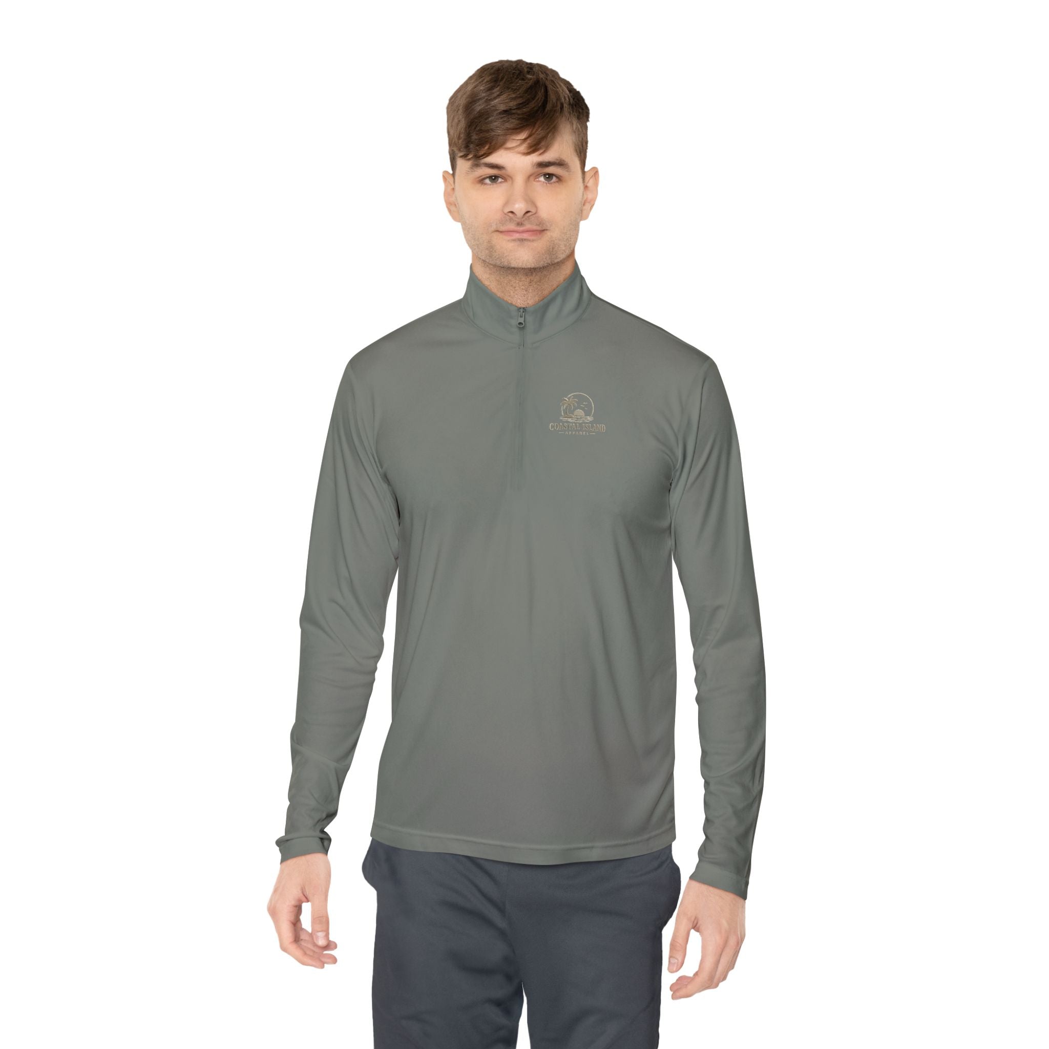 Retro Camper Logo Quarter-Zip Pullover | Small Chest Emblem