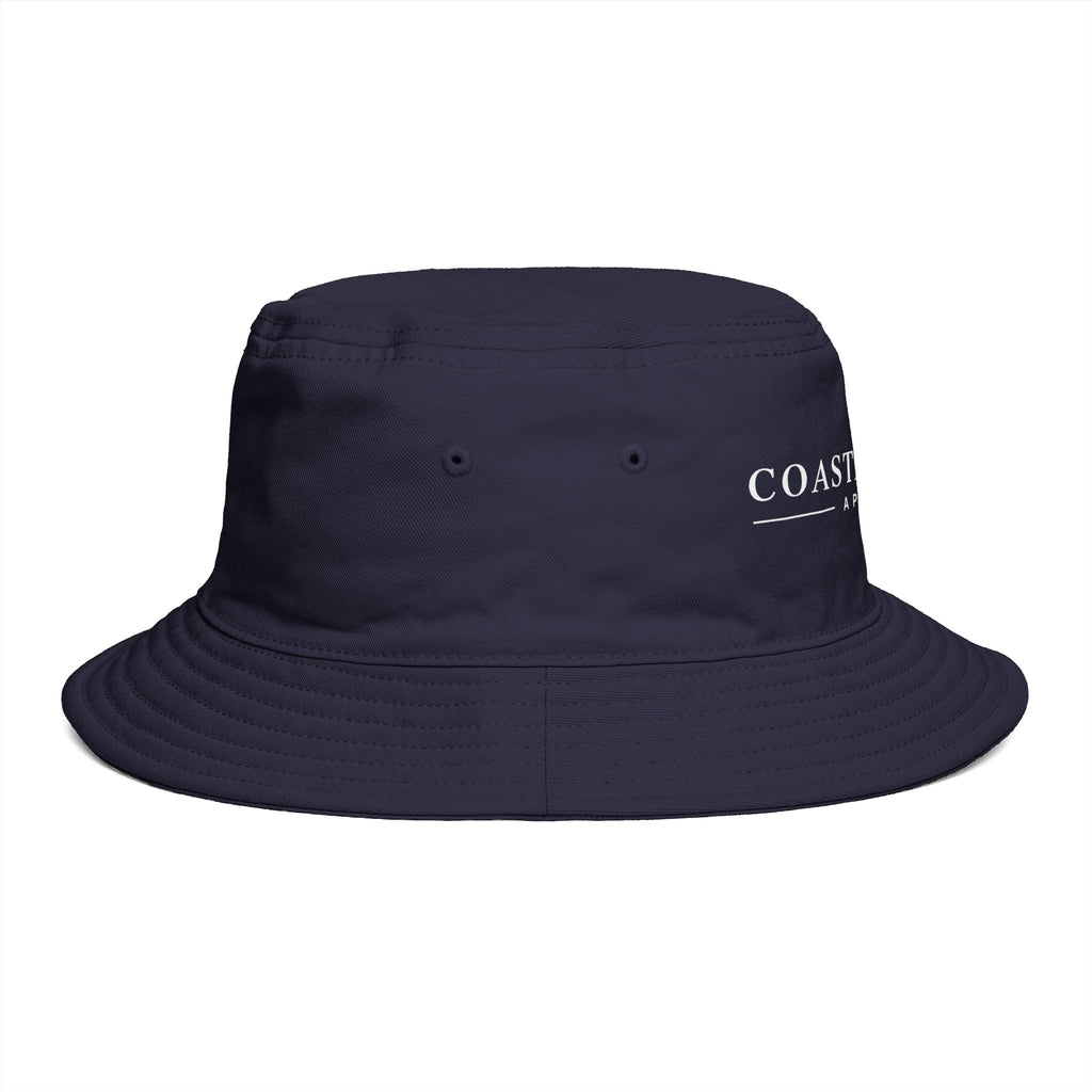 Coastal Island Apparel Bucket Hat - Brown Embroidered Beach Sun Hat