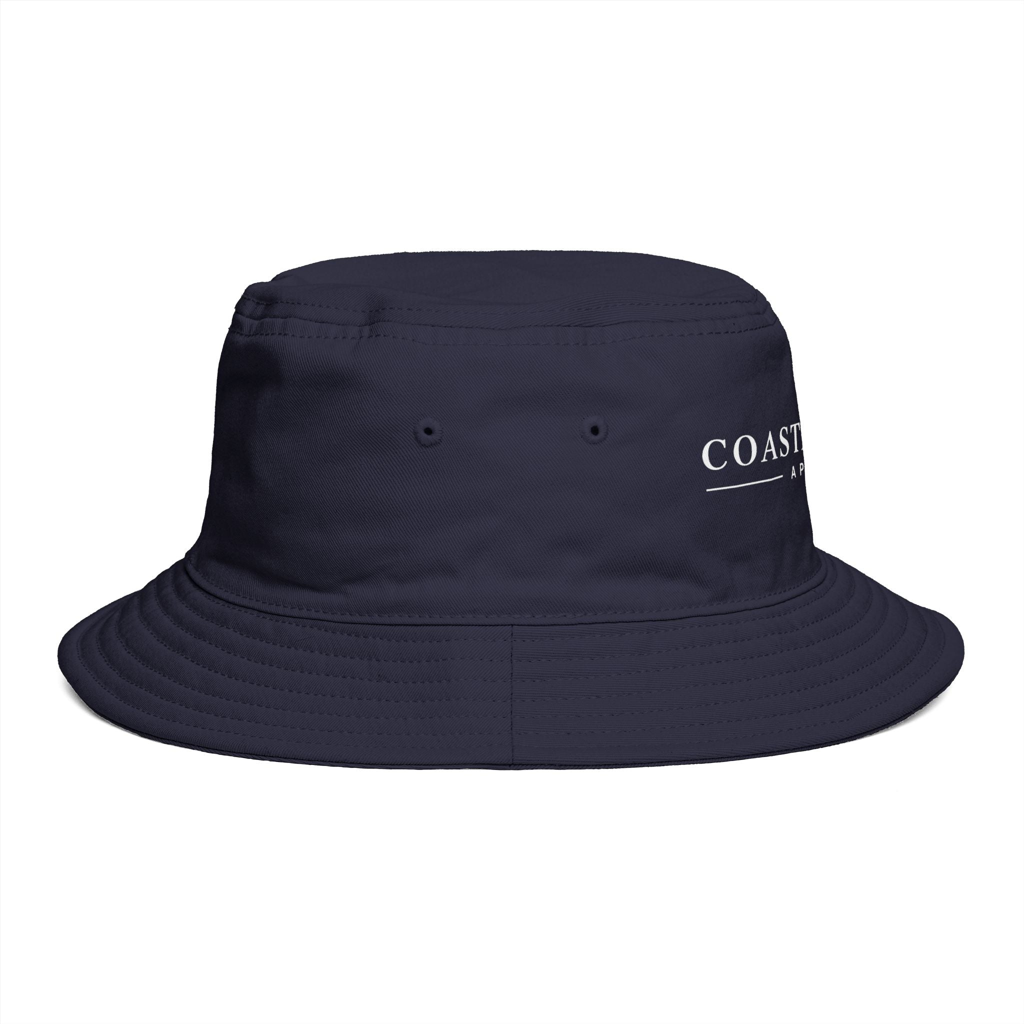 Coastal Island Apparel Bucket Hat - Brown Embroidered Beach Sun Hat
