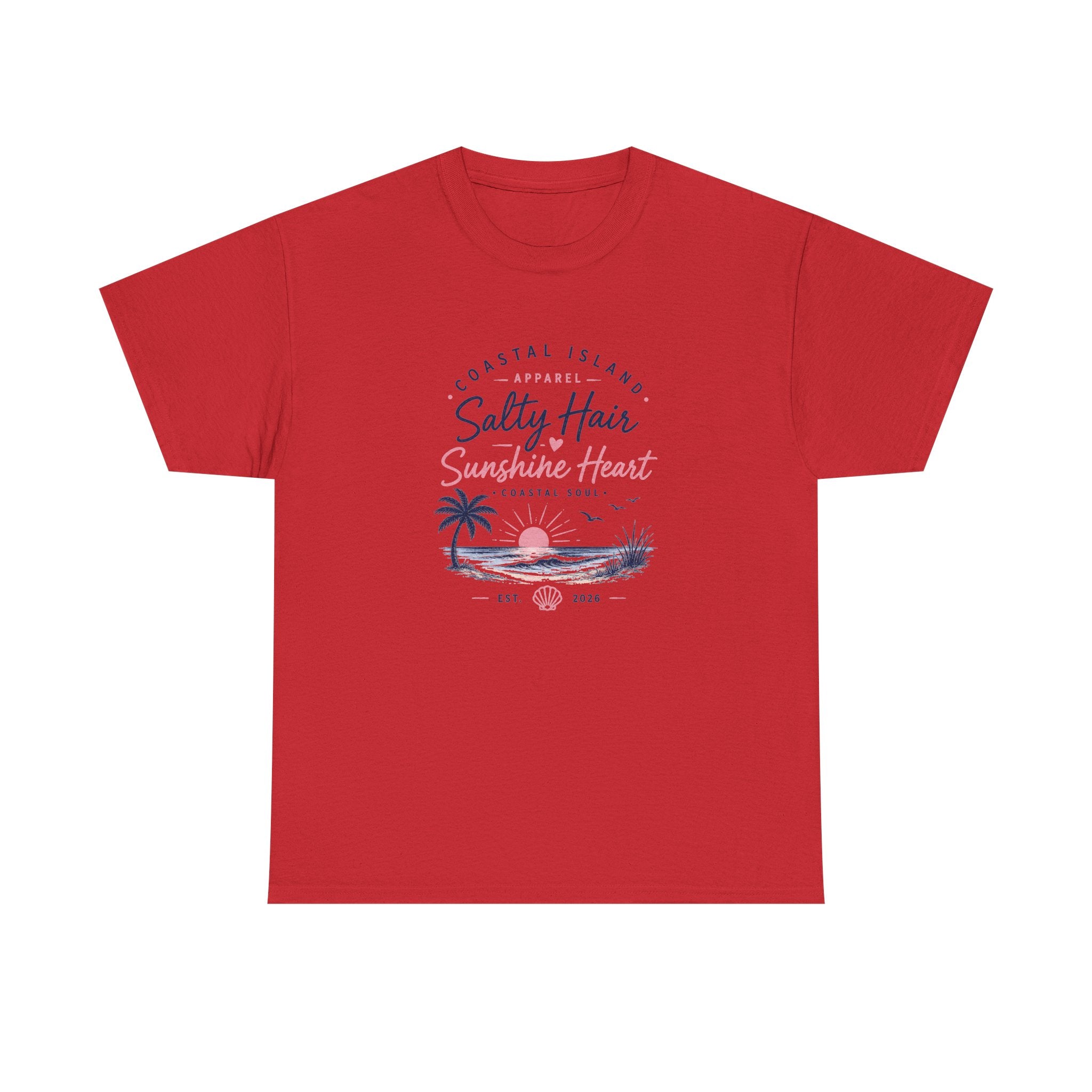 Coastal 'Salty Hair, Sunshine Heart' Women's Beach T‑Shirt
