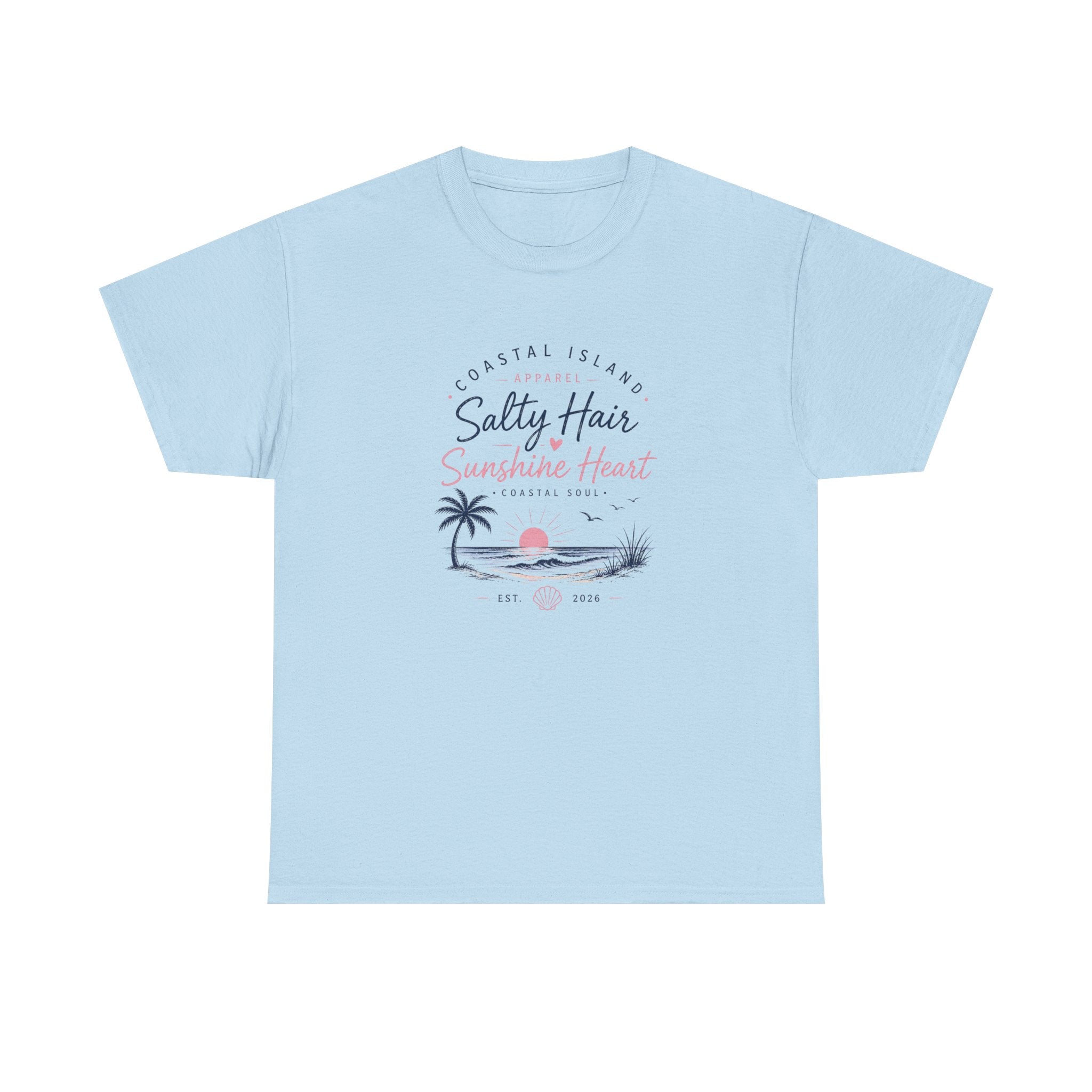 Coastal 'Salty Hair, Sunshine Heart' Women's Beach T‑Shirt