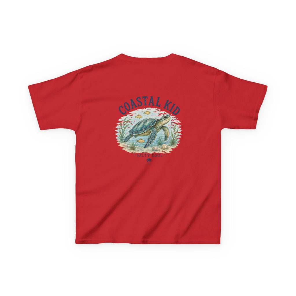 Coastal Kid Kids Tee — Vintage Sea Turtle Beach Shirt