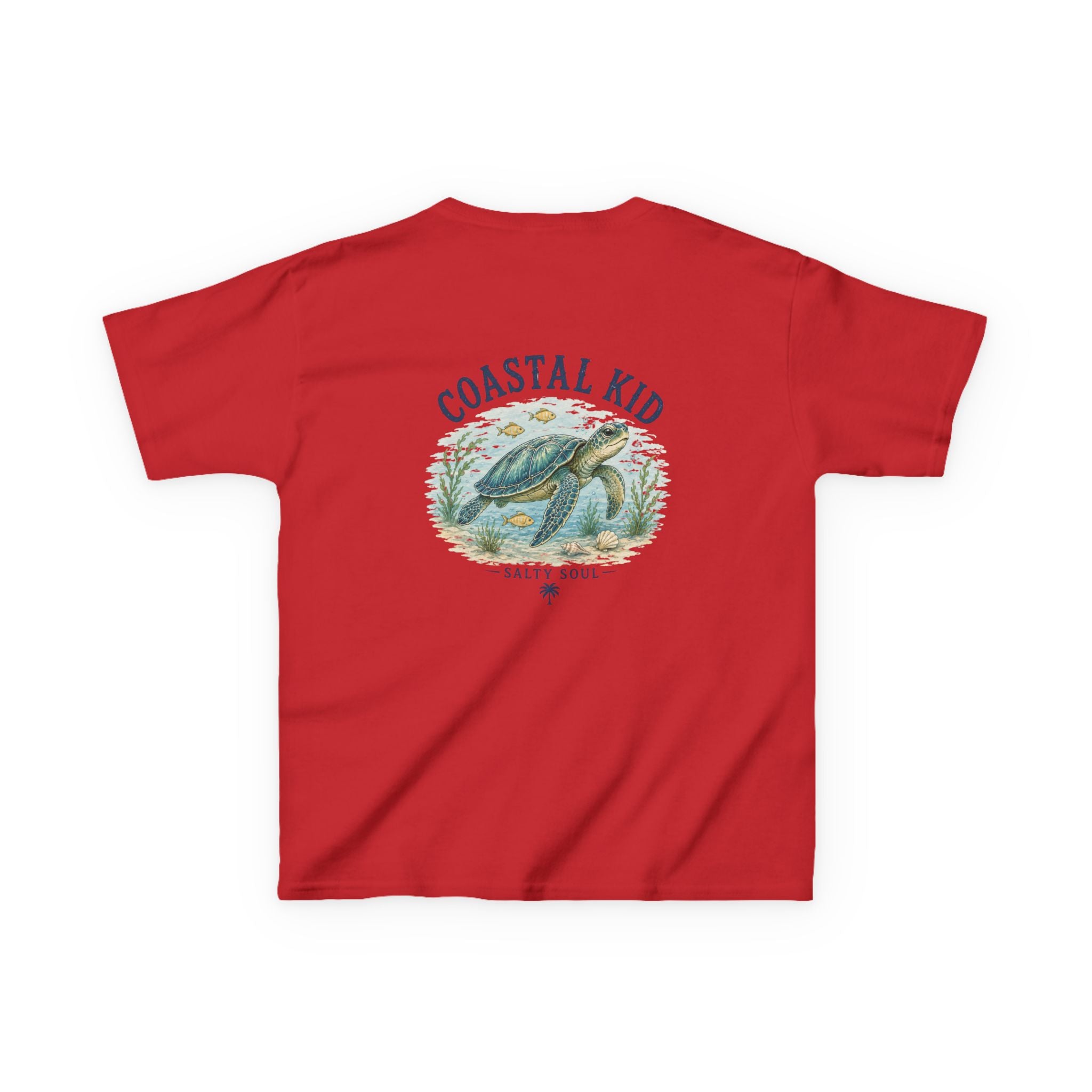 Coastal Kid Kids Tee — Vintage Sea Turtle Beach Shirt