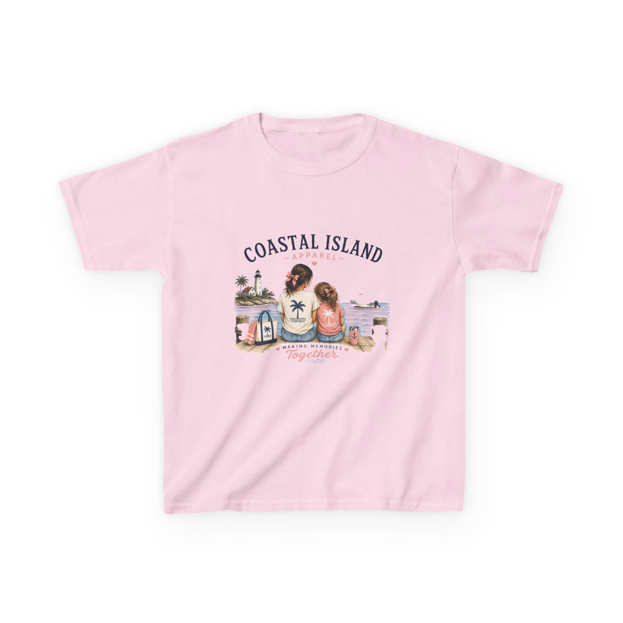 Coastal Island Kids Tee – Mom and Daughter Beach Graphic Shirt