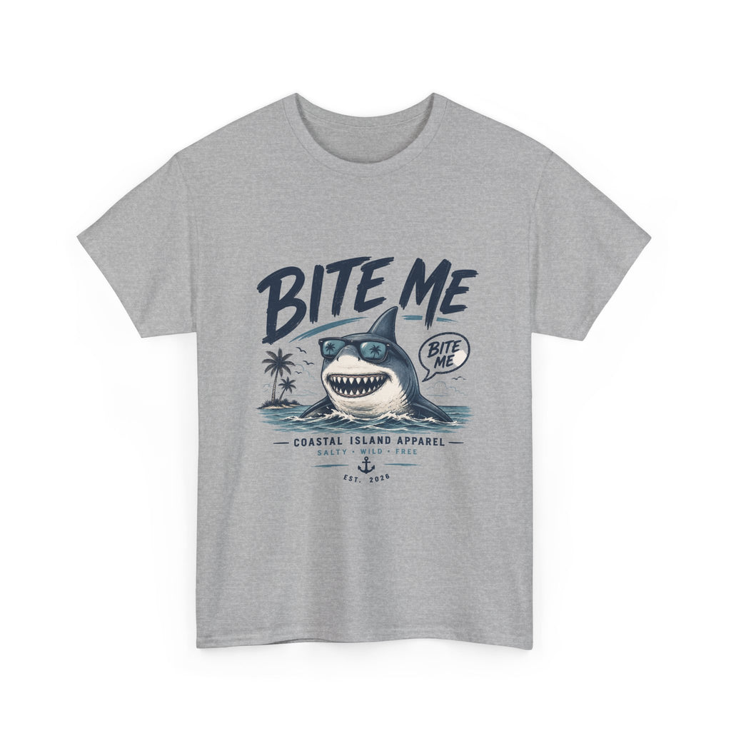 Bite Me Shark Tee — Coastal Island Graphic T-Shirt