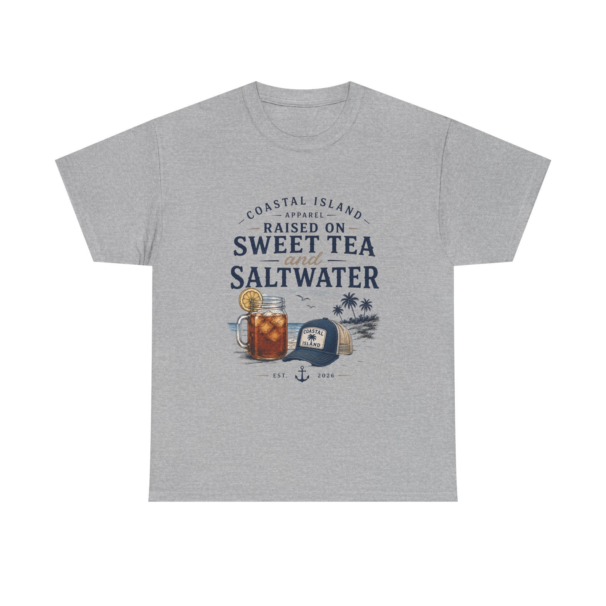 Raised on Sweet Tea and Saltwater T-Shirt — Coastal Island Tee
