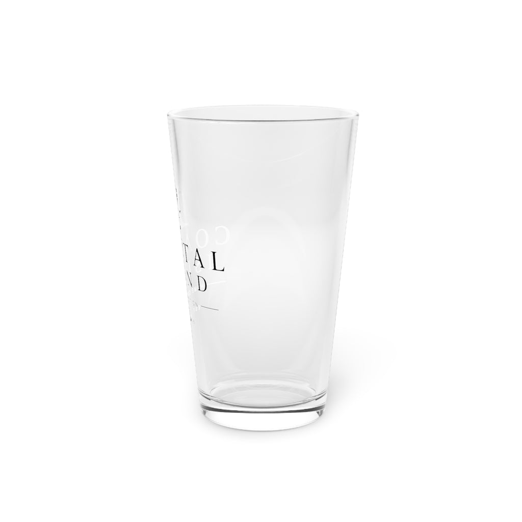 Coastal Island 16oz Pint Glass – Beach Palm Logo Beer & Cocktail Glass