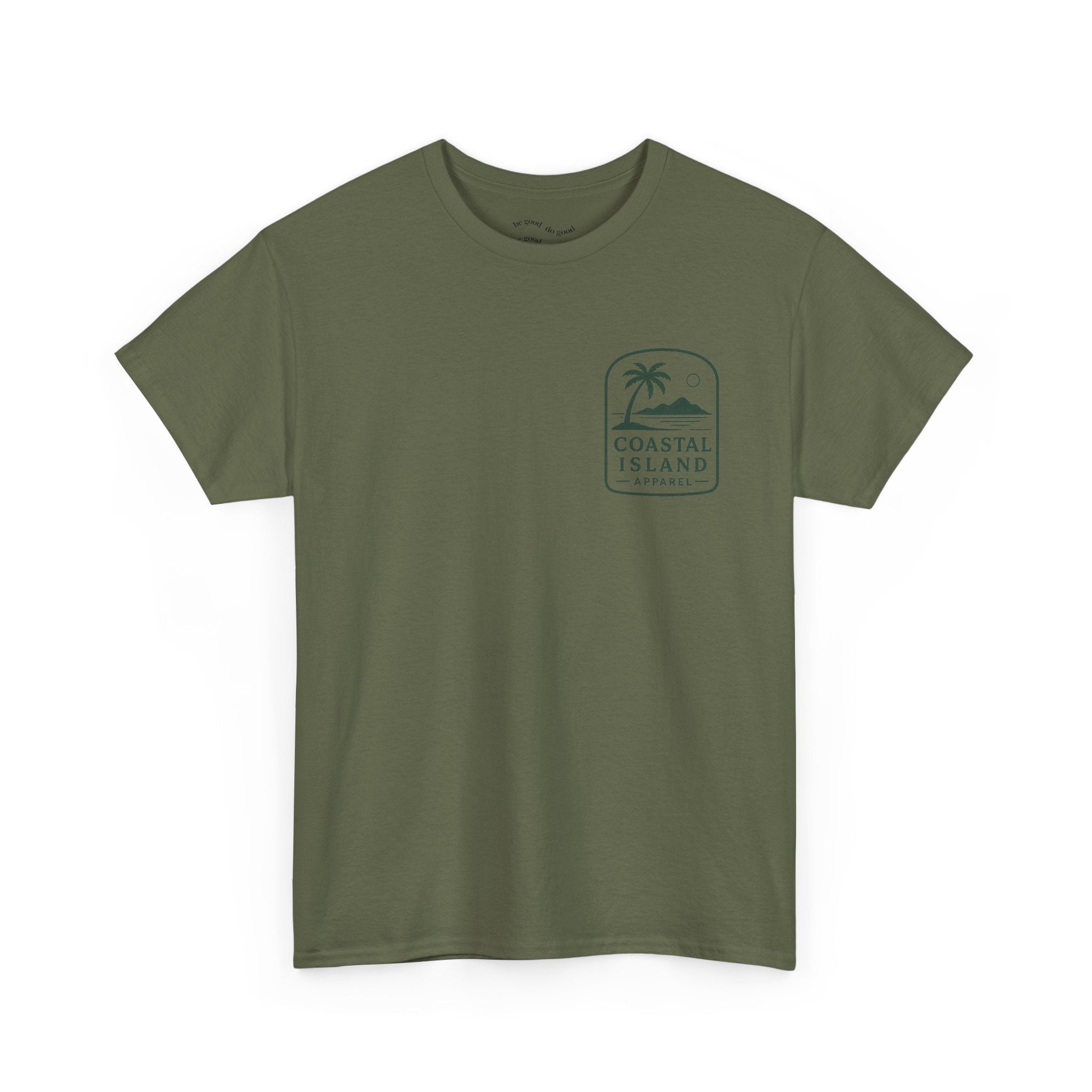 Coastal Island Retriever Logo Tee | Dog Sunset Beach Shirt