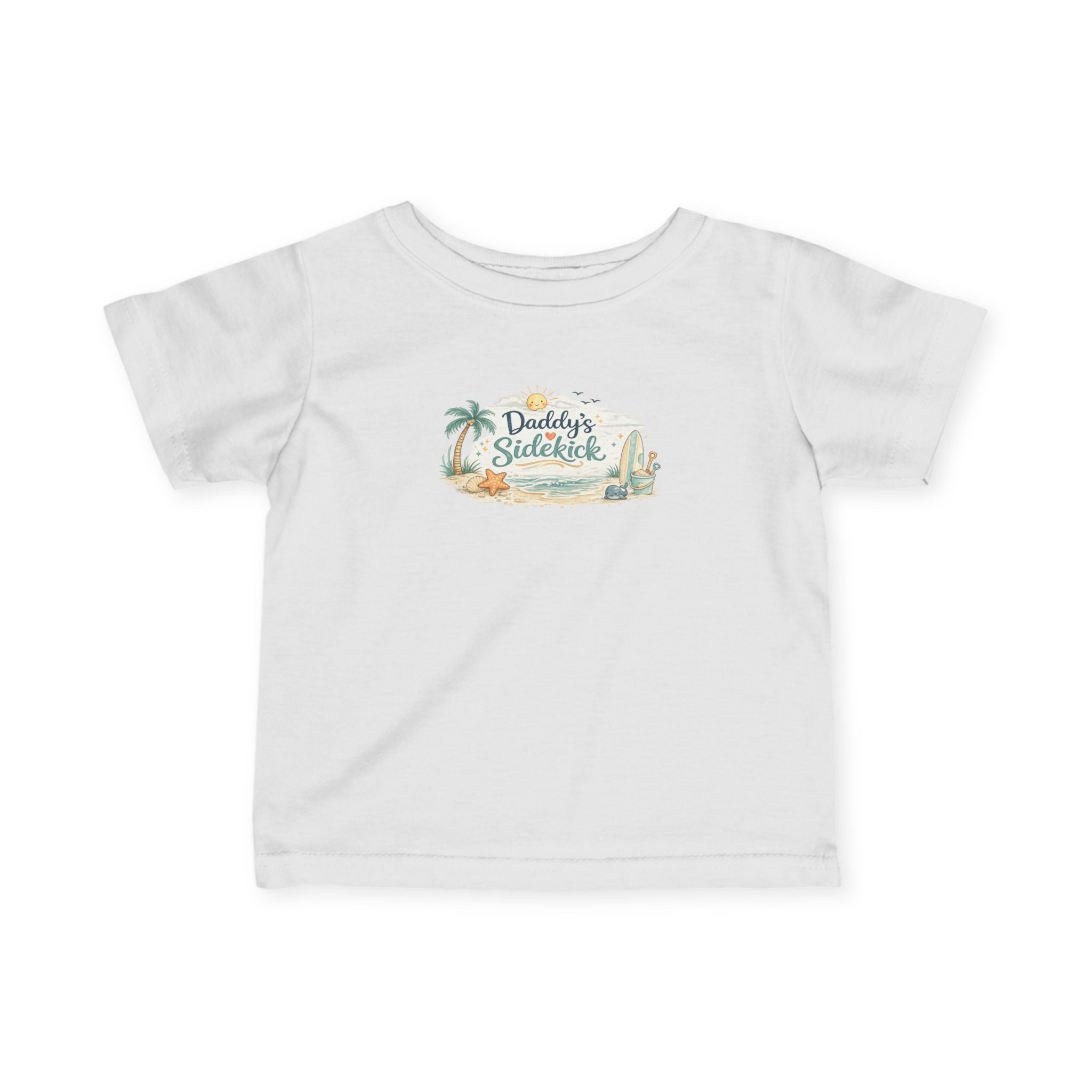 Infant Tee — "Daddy's Sidekick" Tropical Baby Shirt