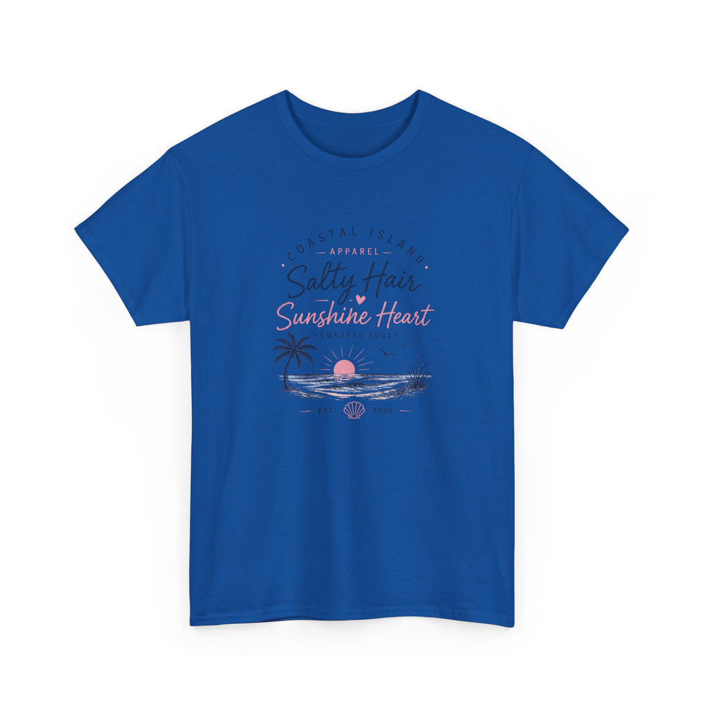 Coastal 'Salty Hair, Sunshine Heart' Women's Beach T‑Shirt