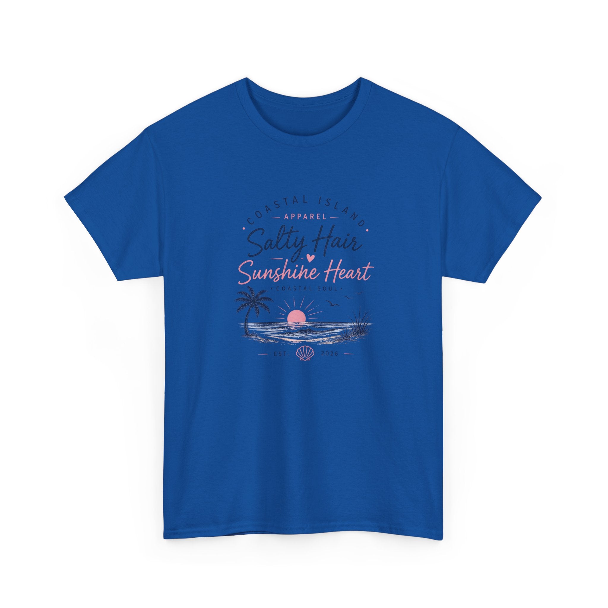 Coastal 'Salty Hair, Sunshine Heart' Women's Beach T‑Shirt