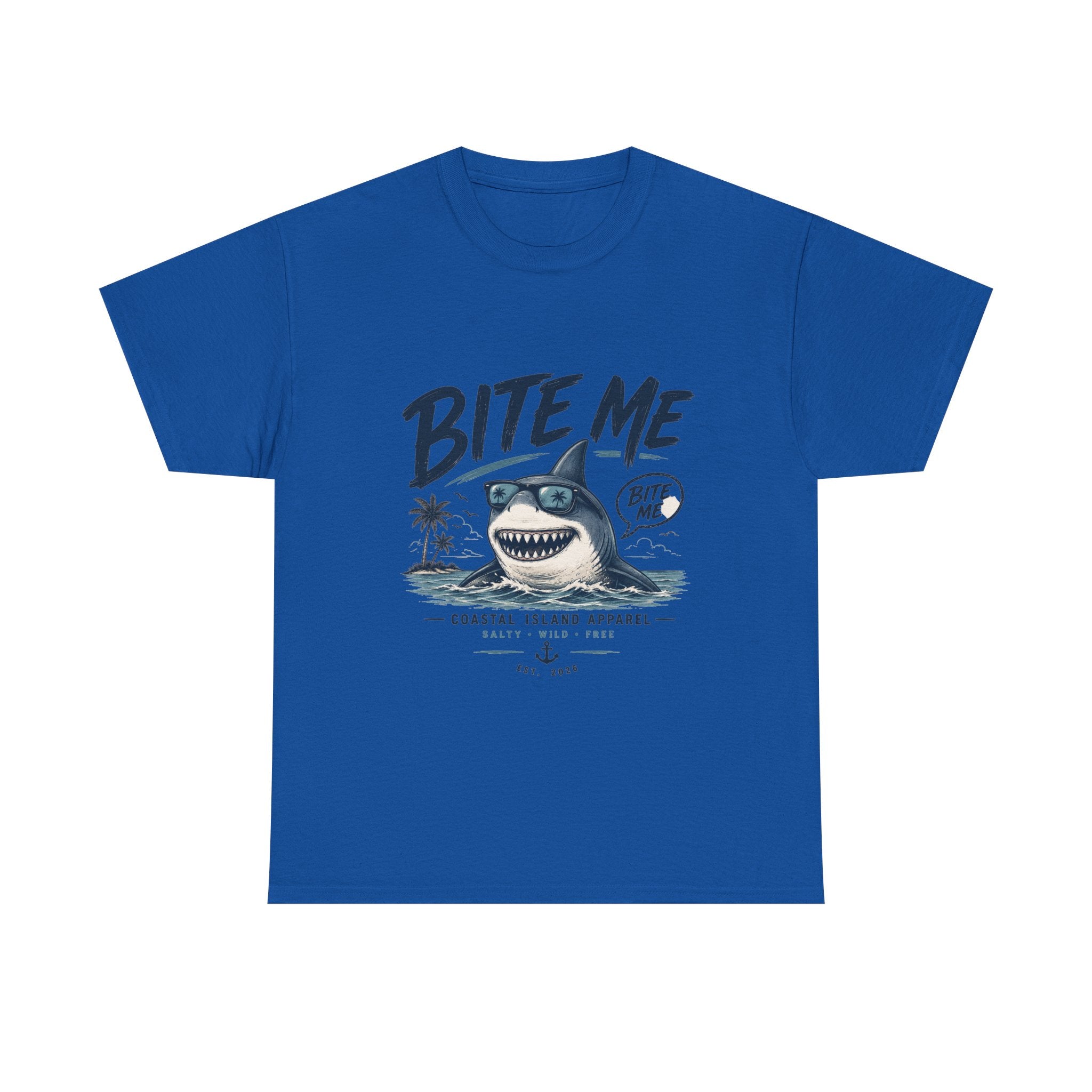 Bite Me Shark Tee — Coastal Island Graphic T-Shirt