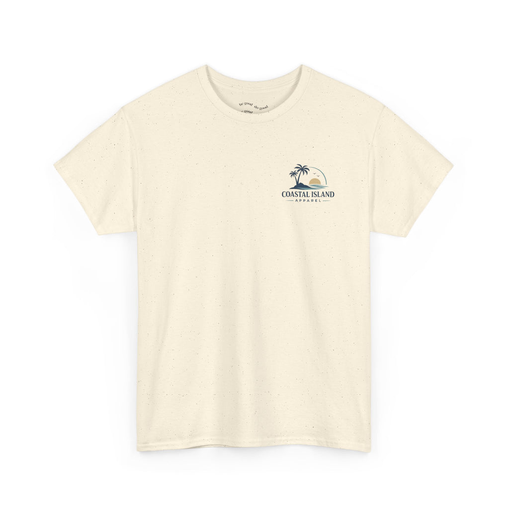 Coastal Island Sunset Beach T-Shirt | Palm Tree Ocean Graphic Tee